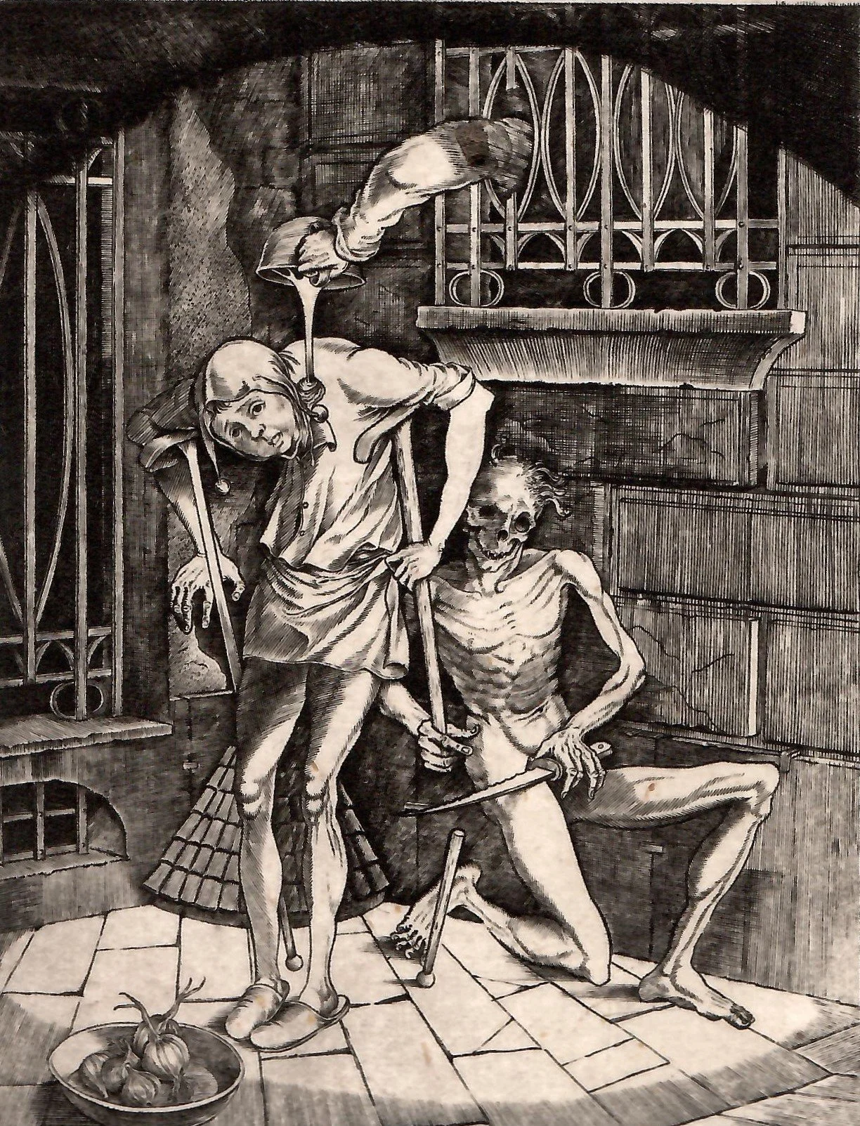 Totentanz - Lo storpio, 2024. Bulino su rame, mm 110x142