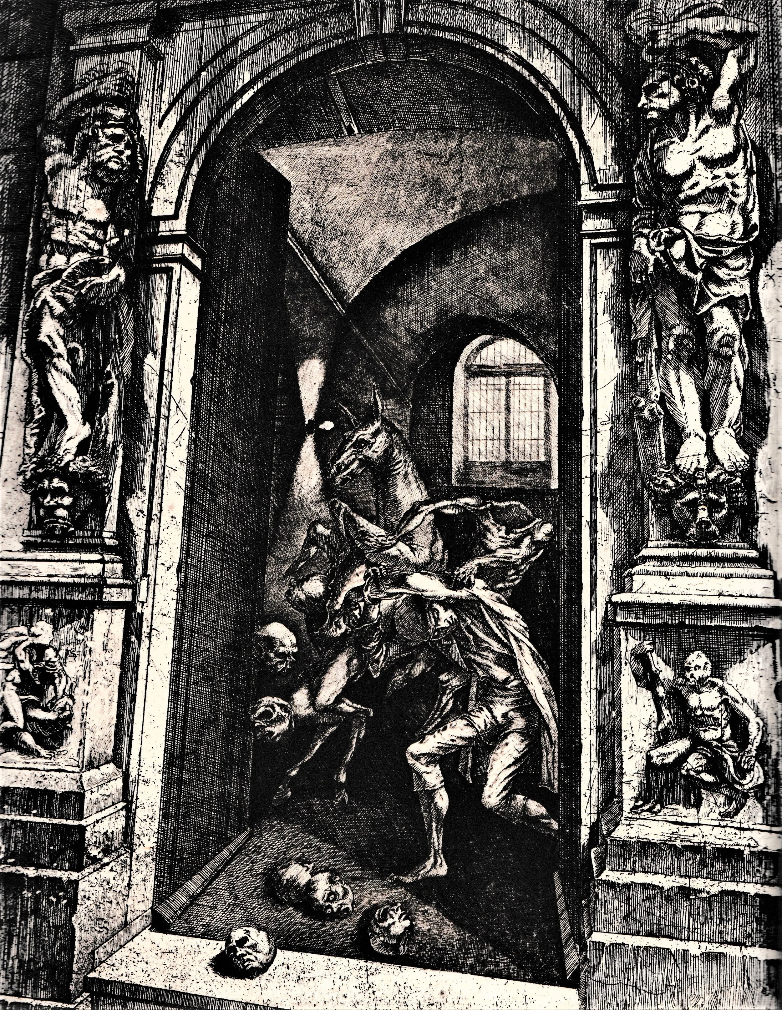 Narrenschiff - cap.69, 2019. 
Acquaforte-bulino su rame, mm 240x300