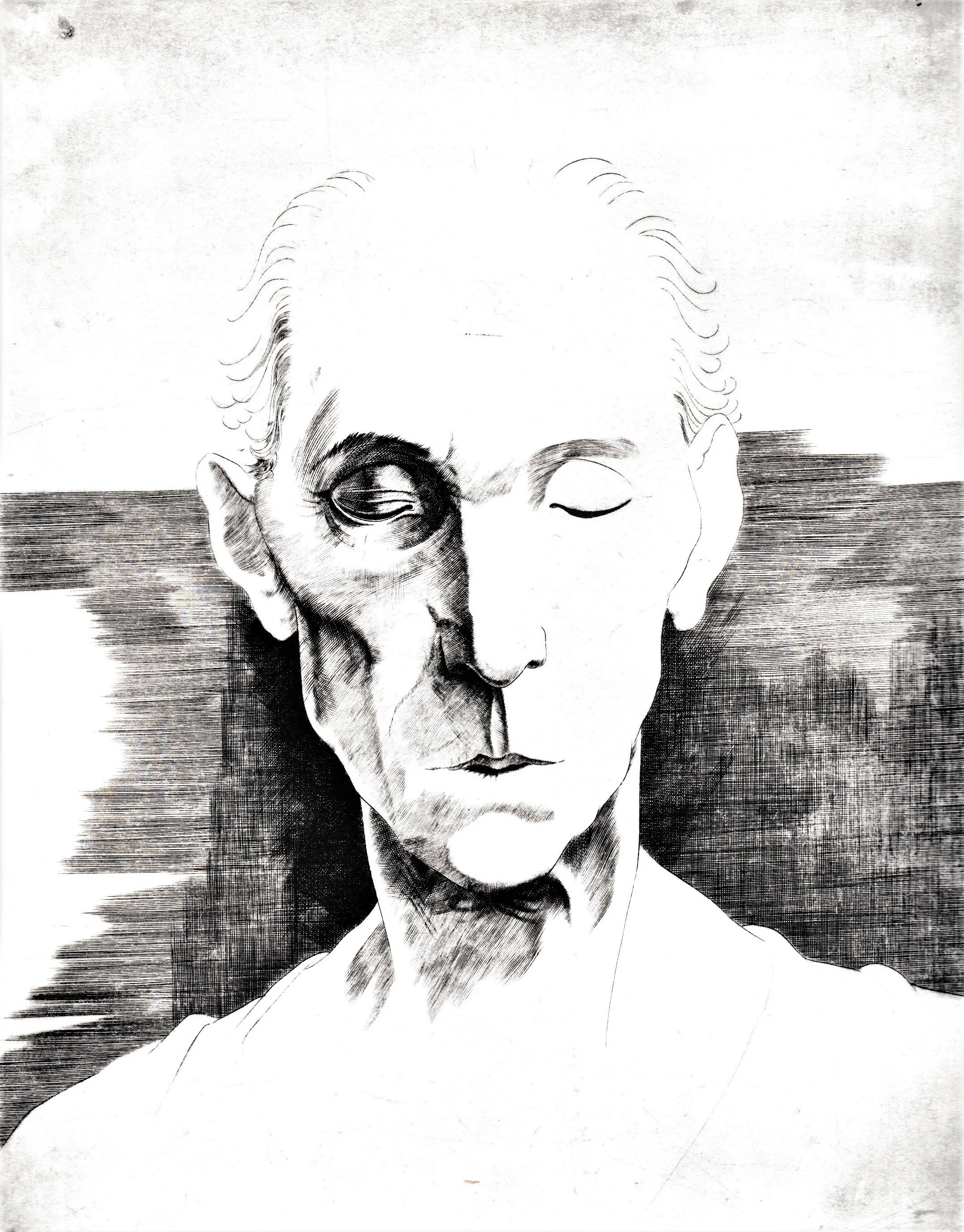 Matta El Meskin, 1995. Bulino su rame, mm 190x233