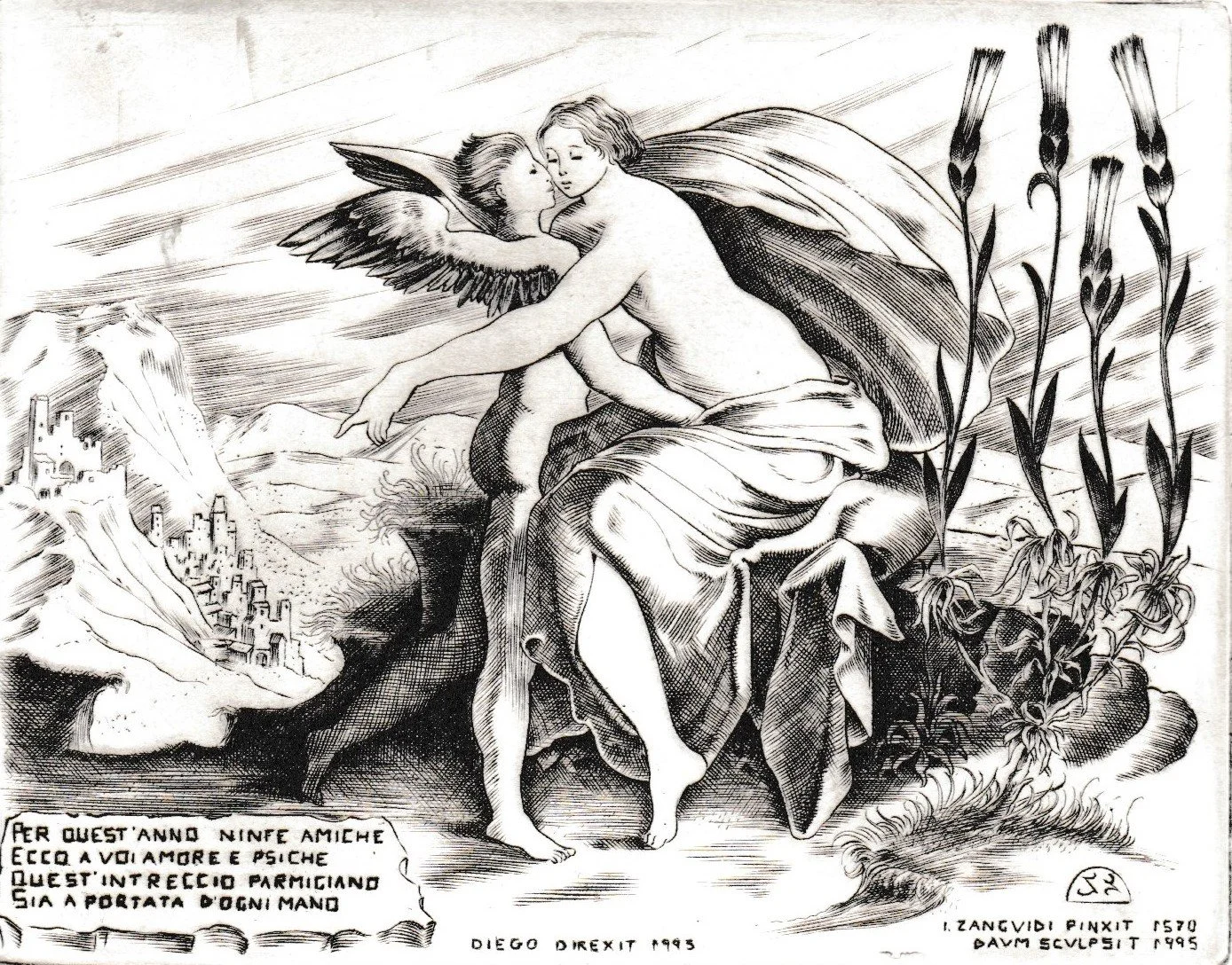 PF 1995. Bulino su rame, mm 120x93