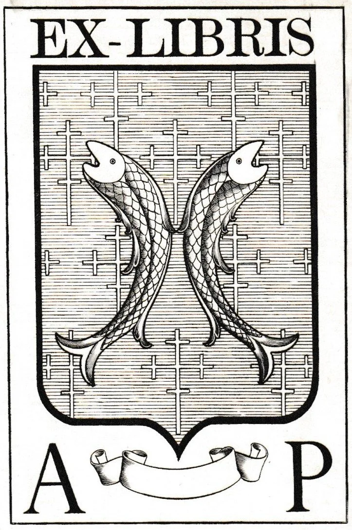 Ex Libris A.P., 2013. Bulino su rame, mm 52x94