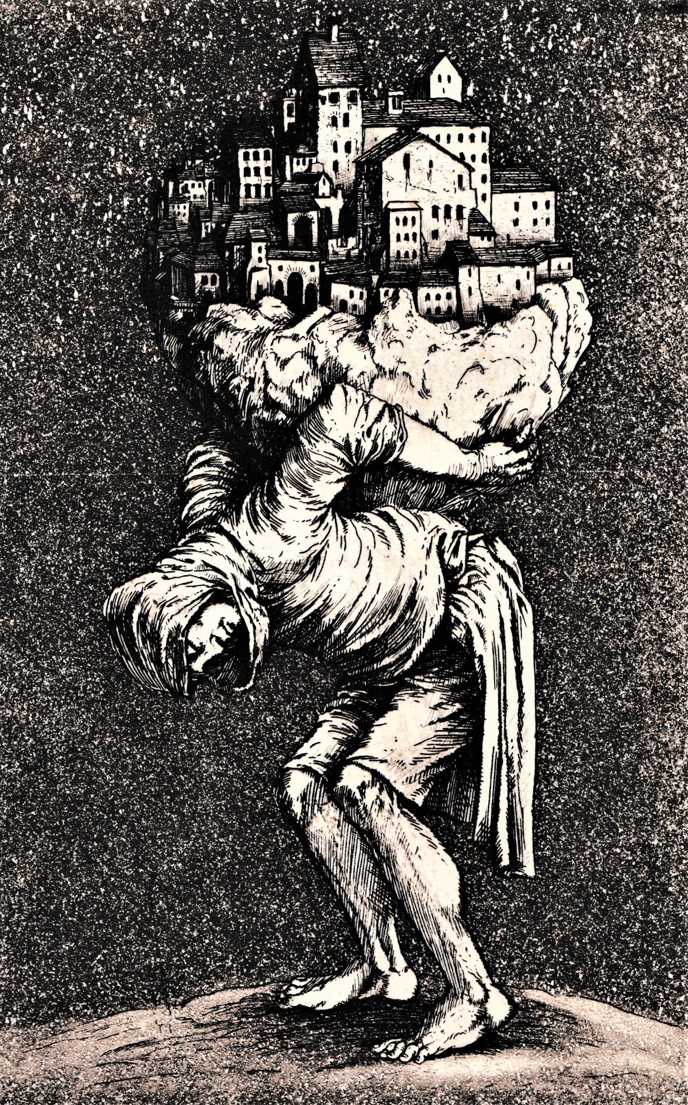 Narrenschiff - cap.24, 2017. Acquaforte-acquatinta-bulino su rame, mm 122x194