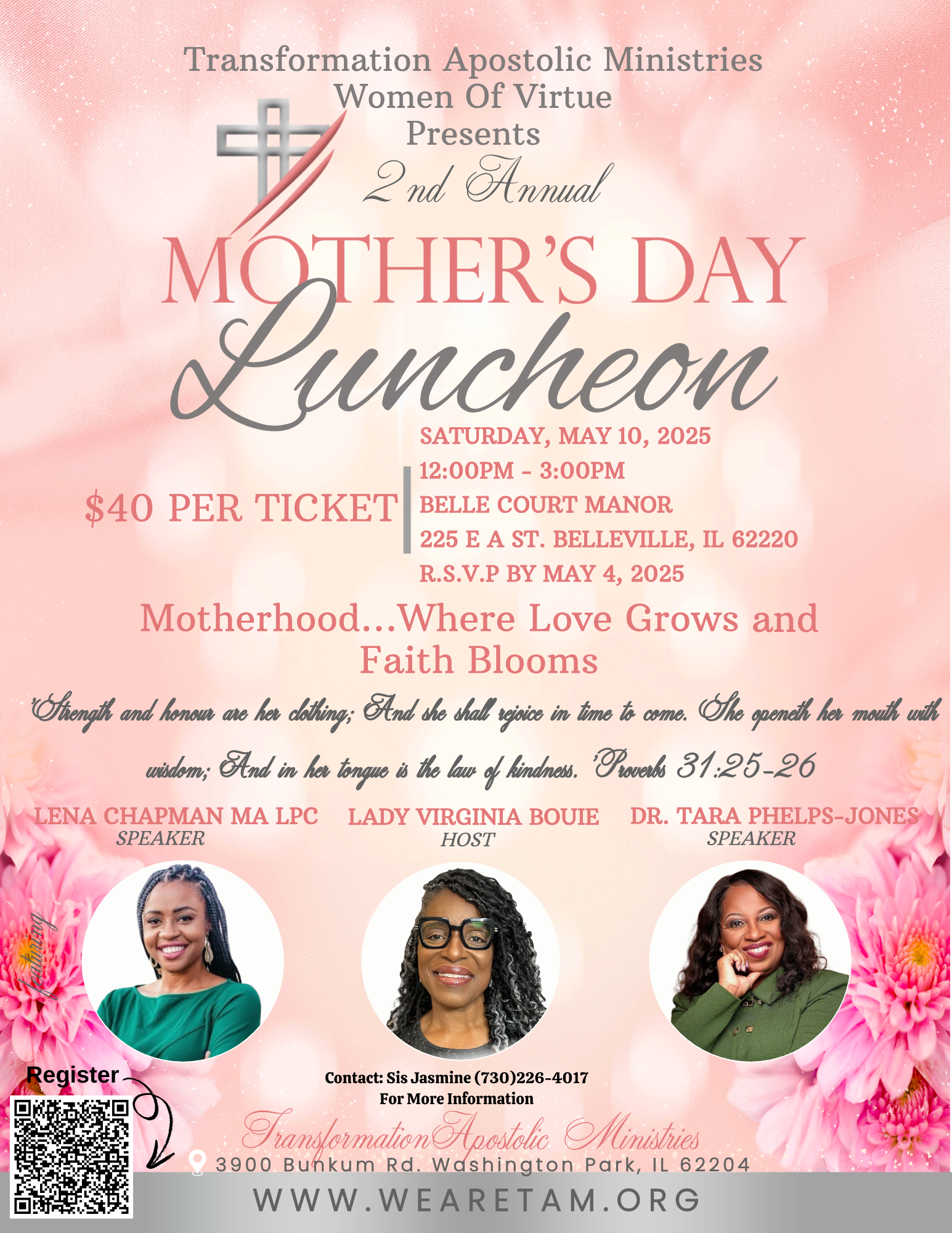 Transformation Apostolic Ministries Presents Mothers Day Luncheon