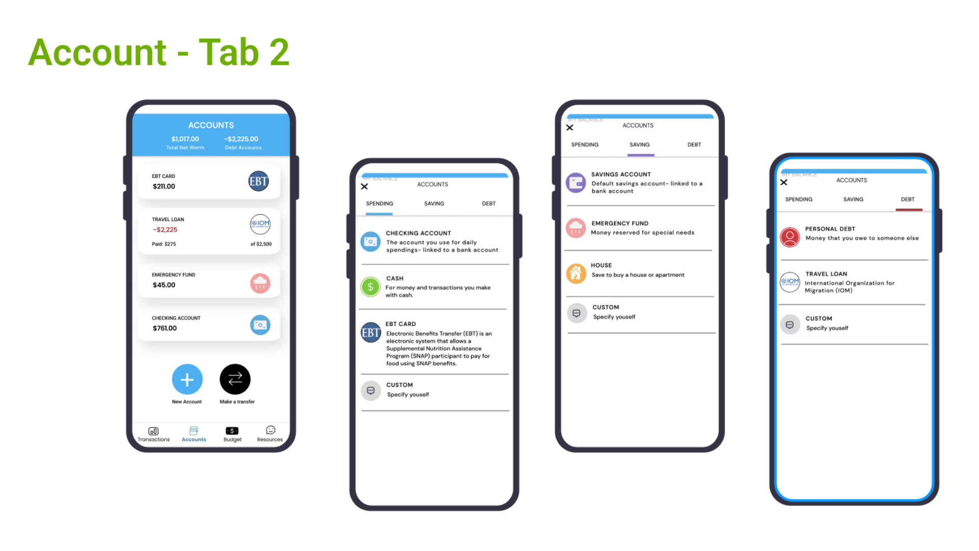 Account Tab 1