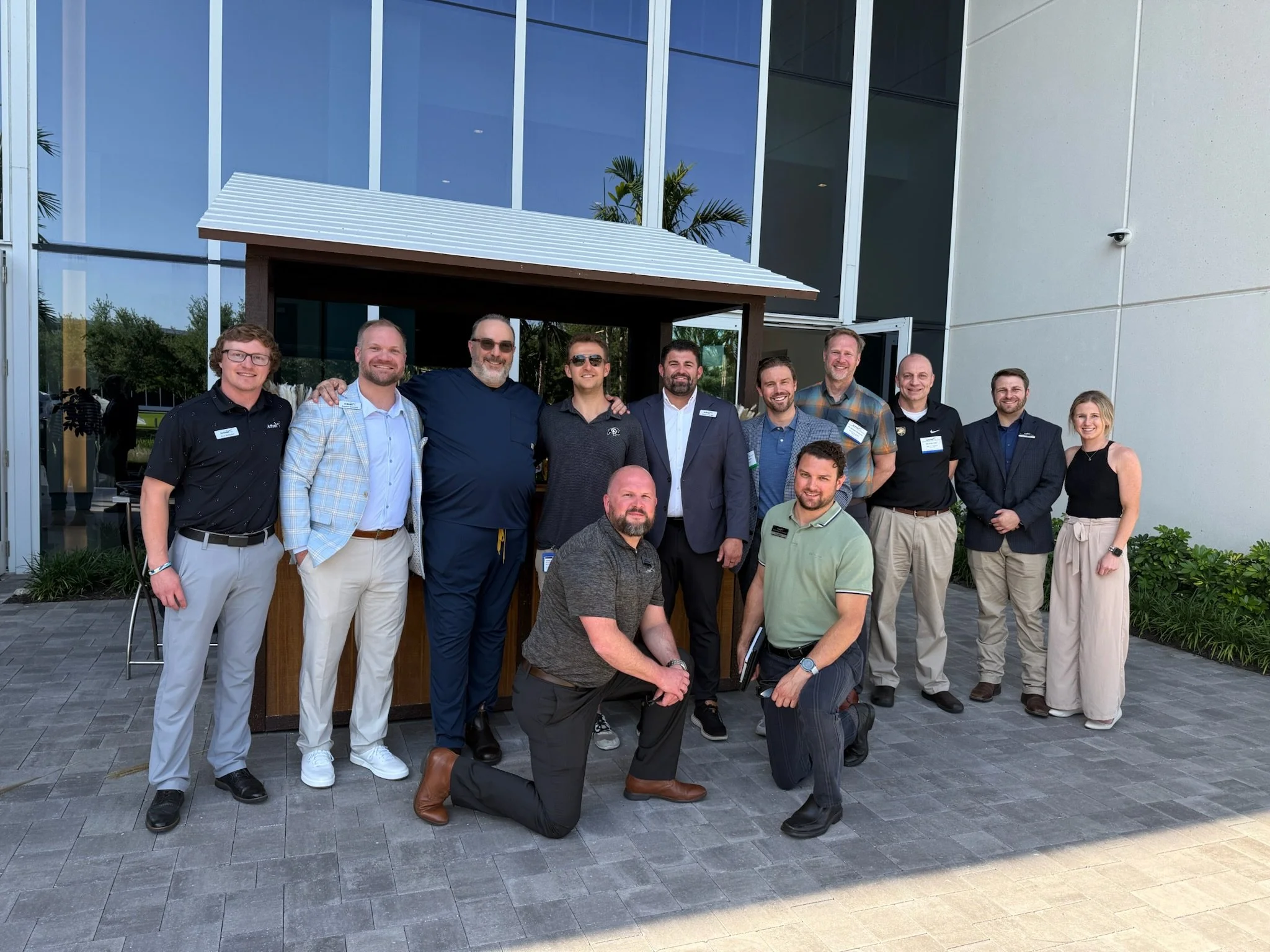 Arthrex Colorado Springs team members gathered outdoors