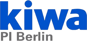 Kiwa PI Berlin logo in blue and gray text