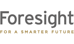 Foresight logo with the slogan 'For a Smarter Future' in gray and gold text.