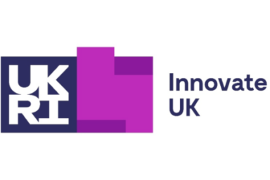 Logo of UKRI with the text 'Innovate UK' beside it.