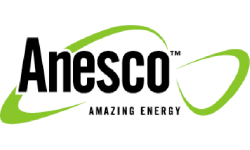 Anesko logo with the slogan 'Amazing Energy' and a green swoosh design.