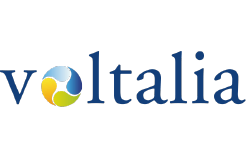 Logo of Volitalia with stylized blue, yellow, and green circles and the company name in blue and black lettering
