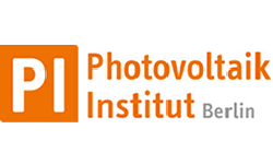 Logo of the Photovoltaik Institut Berlin featuring an orange square with 'PI' and the institute's name in orange and gray text.