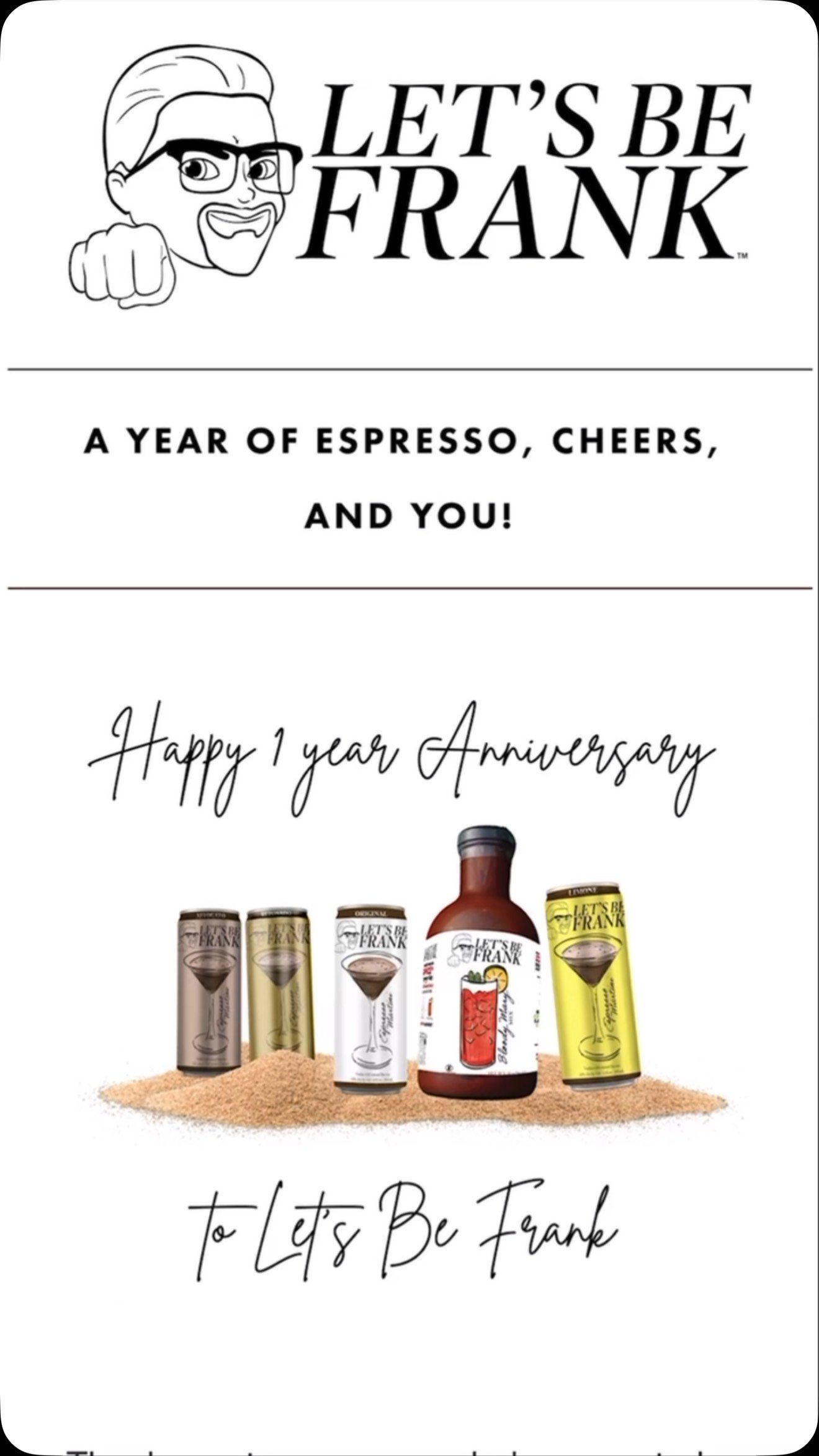 This week’s newsletter celebrates ONE YEAR of Let’s Be Frank! πΈπ€ A tremendous thank you to our community, our friends and our family for the incredible support you’ve given us. The party is just getting started!
βοΈ A Note From Li