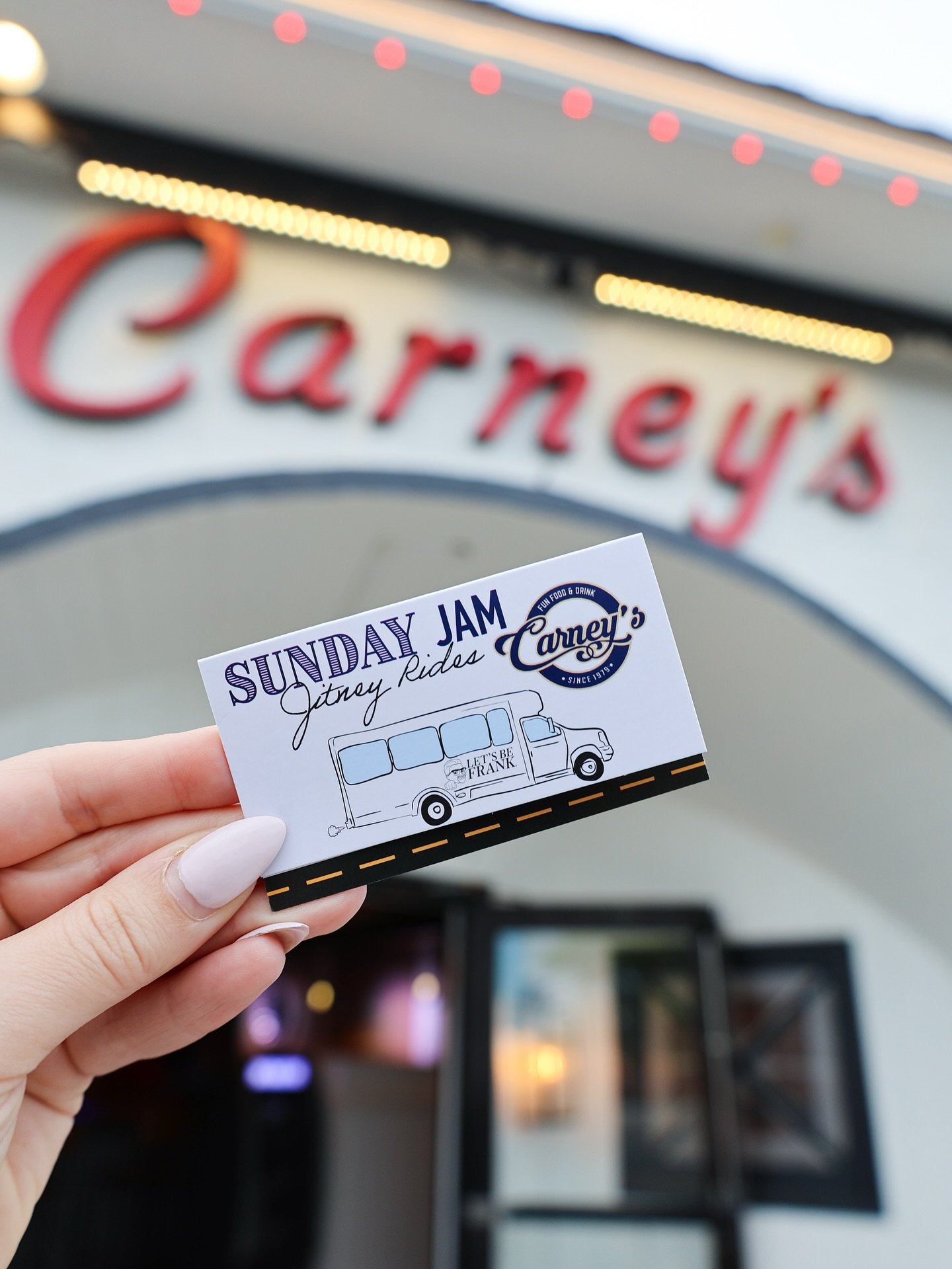 Come get a FREE RIDE to Carney’s Sunday Jam! βοΈ
Meet us at the Anglesea Volunteer Fire Department in North Wildwood and our guys will pick you up and drop you back off!
ποΈ Every Sunday through Labor Day Weekend, first pickup at 1:30PM!
Me