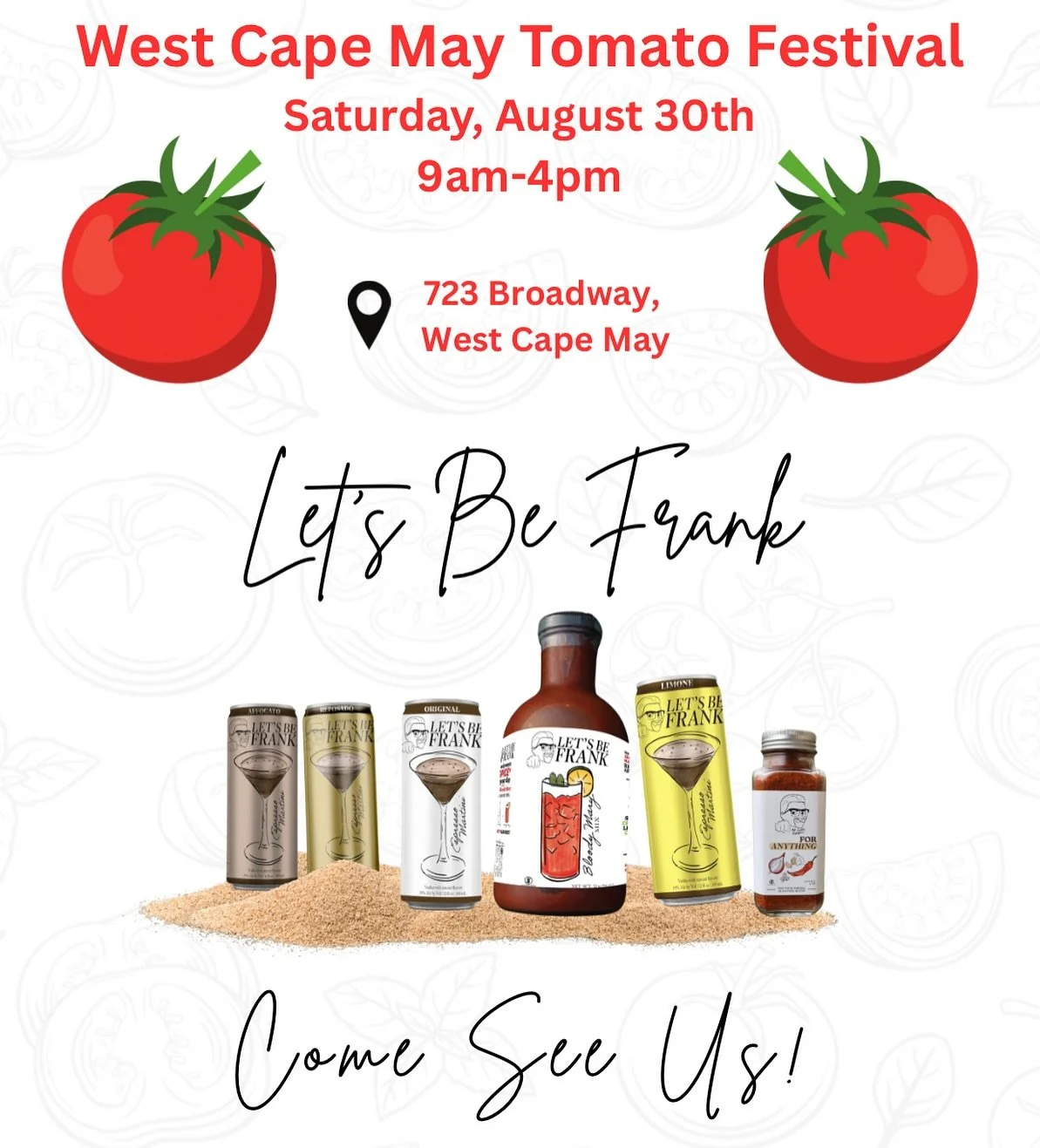 Come see us at the West Cape May Tomato Festival today 9AM-4PM! π
π 732 West Broadway, West Cape May