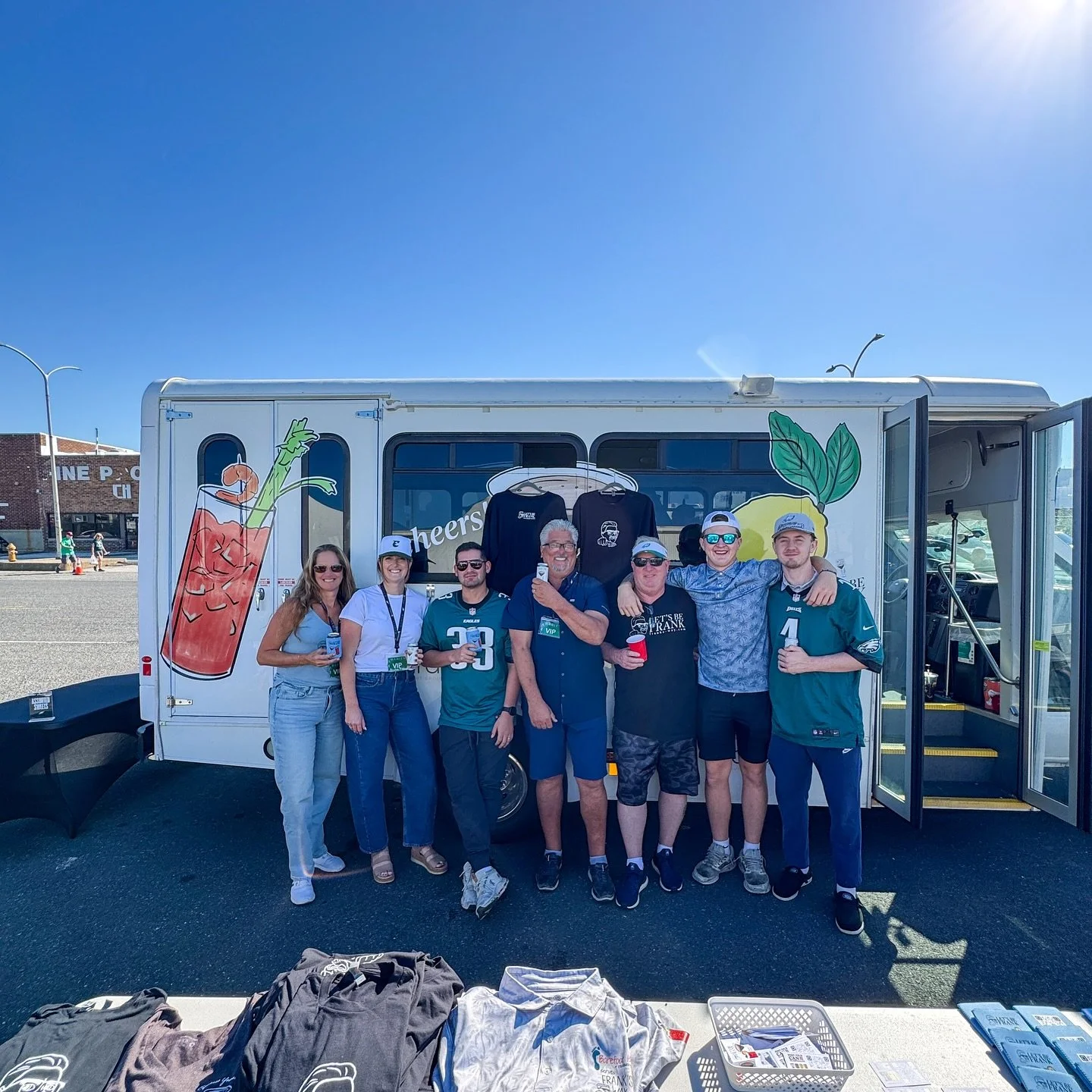 This is what Sundays look like when you tailgate with the #LetsBeFrank Jitney! π We’ll take you to and from all the games and you can leave the car at home π DM us to book your spot!