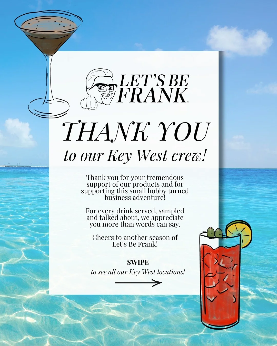 THANK YOU π΄ To all our Key West supporters + fans for the tremendous support you’ve given us the past year. Because of you we were able to take this small hobby out of NJ and expand into the business adventure of our dreams!
Special thanks t