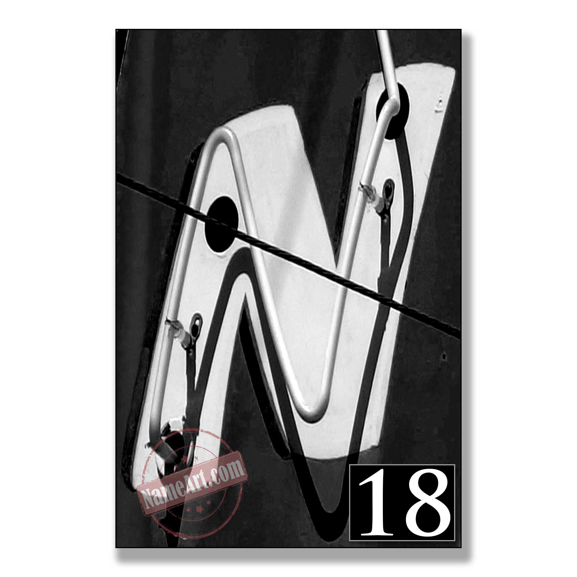 letter N custom name gifts personal gift letter art alphabet photo diy personalized gifts letter pics name art wall signs