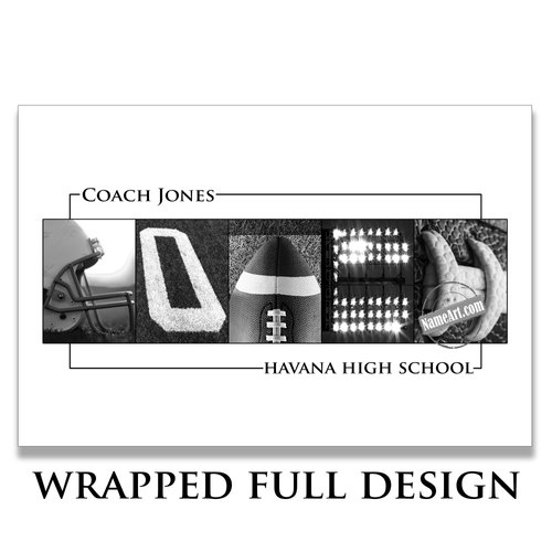 Football coach gift ideas. Personalized gift from the team.