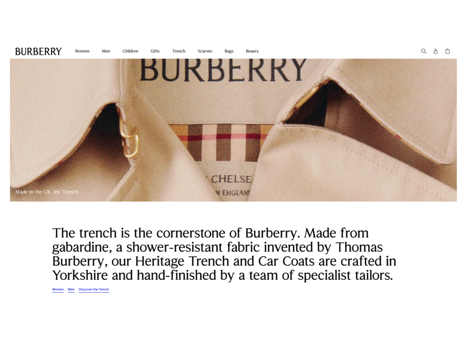 The Burberry Trench: Made in the UK