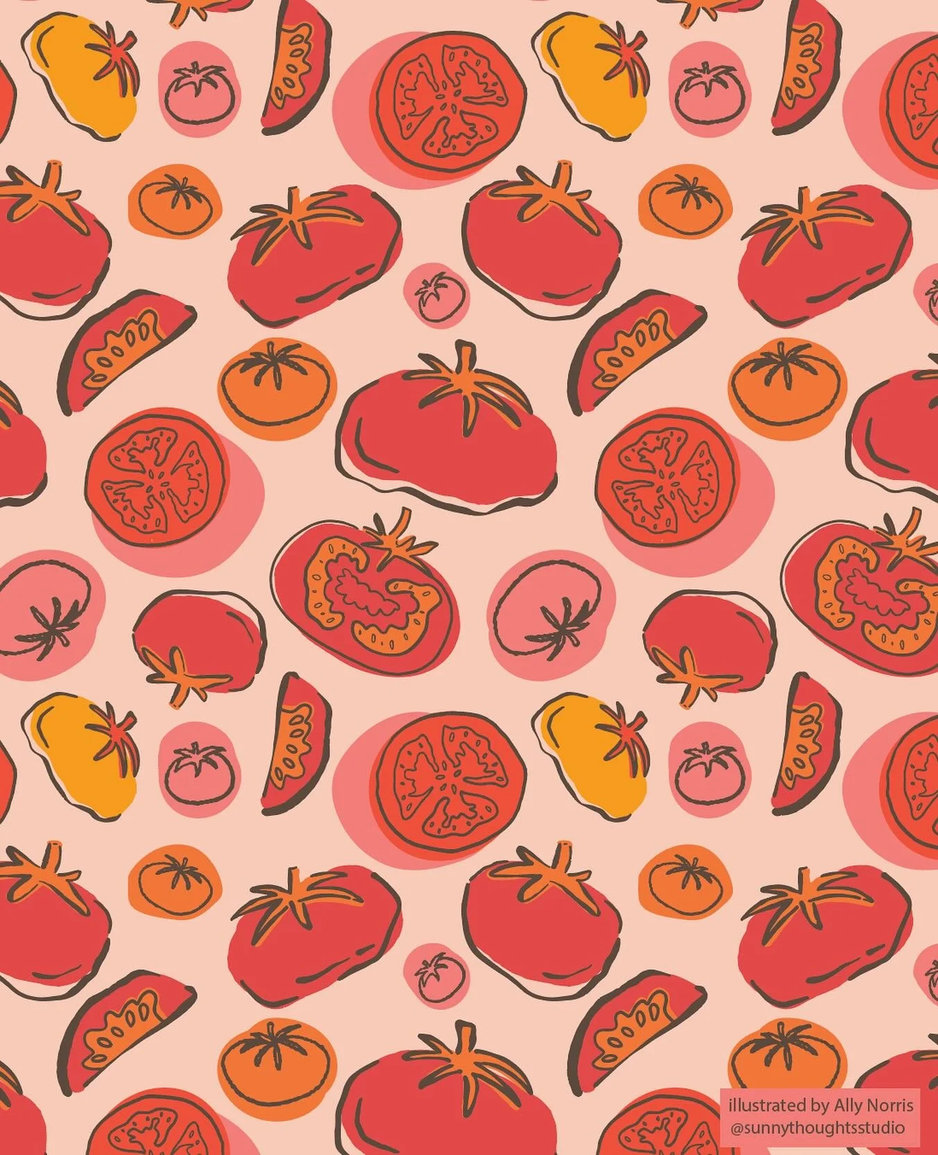 tomatoes tomatoes and more tomatoes 🍅 

pattern available for licensing!

#art #artistsofinstagram #illustration #surfacepatterndesigner #digitalart #digitalartist #pattern #patterndesign #surfacepatterndesign #patternlicensing #mushroom #mushroompa
