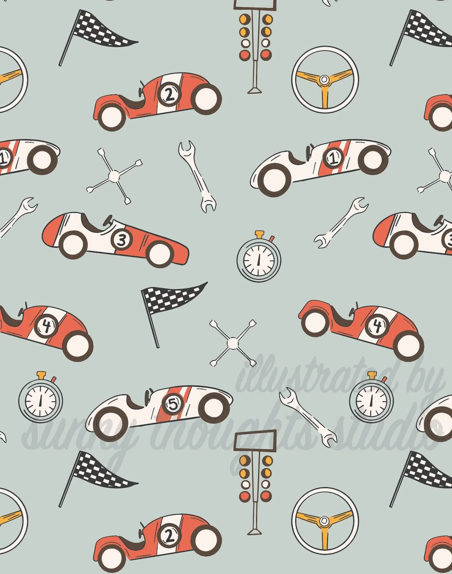 beep beep! 🏁

pattern available for licensing!

#art #artistsofinstagram #illustration #surfacepatterndesigner #digitalart #digitalartist #pattern #patterndesign #surfacepatterndesign #patternlicensing #kids #car #cars #carpattern #racecar #children