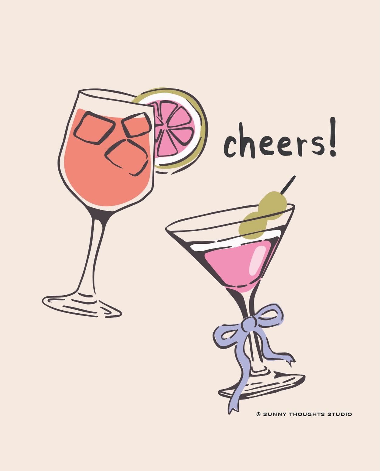 cheers to a new year and new beginnings! i am so proud of how much sunny thoughts studio has grown this year, and i cannot wait to see whats in store for 2026 ✨

#happynewyear #resolutions #goals #newyear #art #artistsofinstagram #illustration #surfa