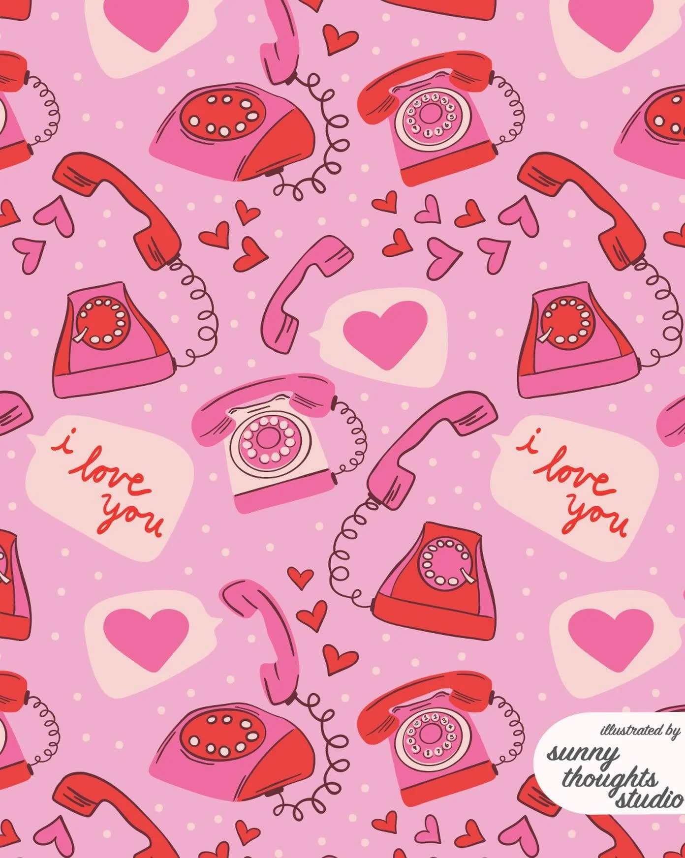 jumping into another fun valetines art challenge #puppyloveart2026 with the prompt "sweet delivery"

vintage phones and sweet messages were the focus of this pattern! tell the people you love that you love them every day 🫶

hosts:
@roymeis