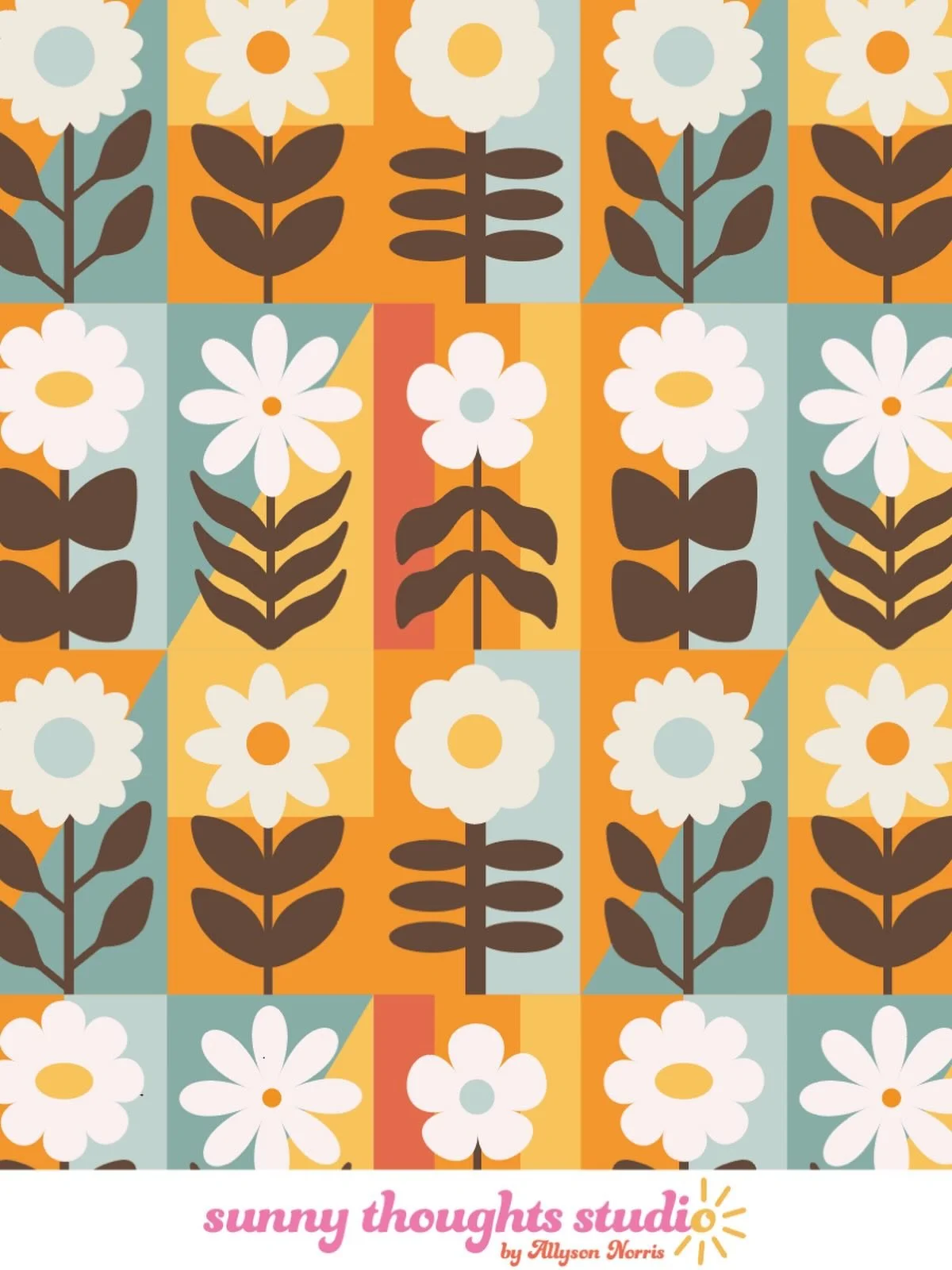 the sun is out, the grass is green, and the flowers are blooming!! happy spring everyone 🩷 these retro florals are making me so excited for summer! i just think they would look so adorable on a beach towel! 

pattern available for licensing ☀️

tagg