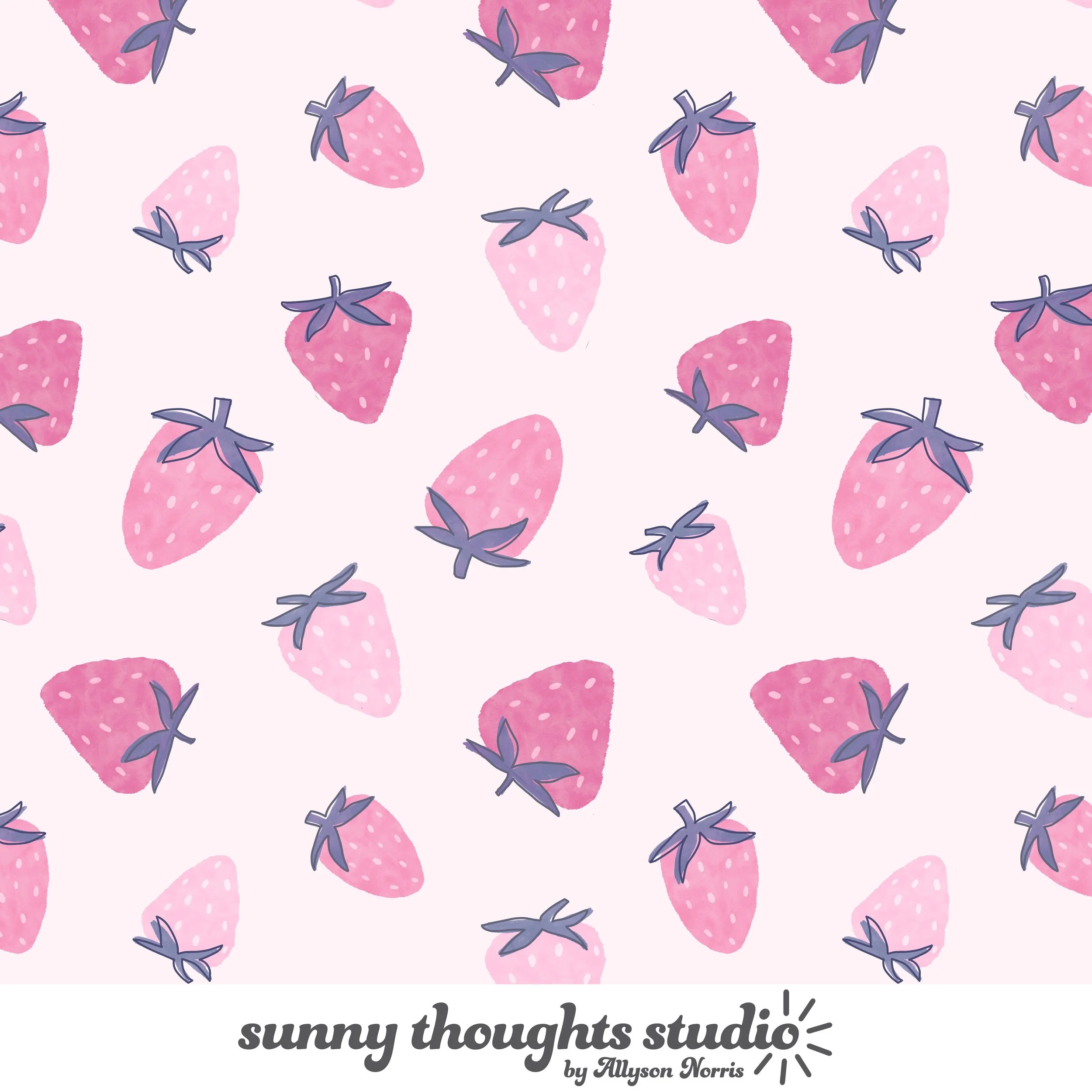 these strawberries are super sweet and perfect for toddler tees, rompers, and pajamas! brand new and available for licensing ✨

#artlicensing #strawberries #kidspattern #childrenswearillustration #artforkids