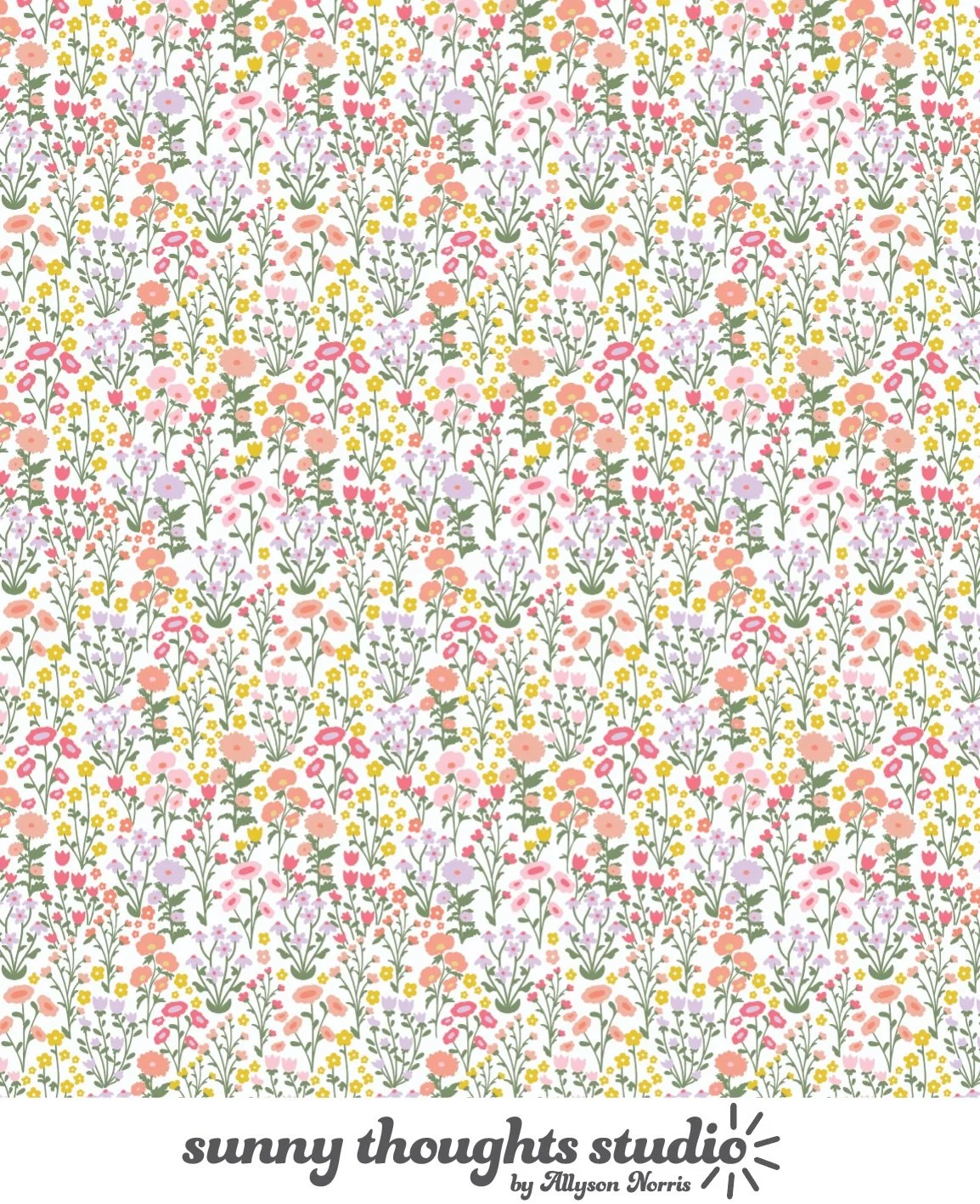 this pattern makes me want to find a flower field to just sit, soak up the sun, &amp; draw in! so excited to be able to share with you all in the future where this pattern just got licensed! 🤭 one of my favorite collaborations yet and a total dream 