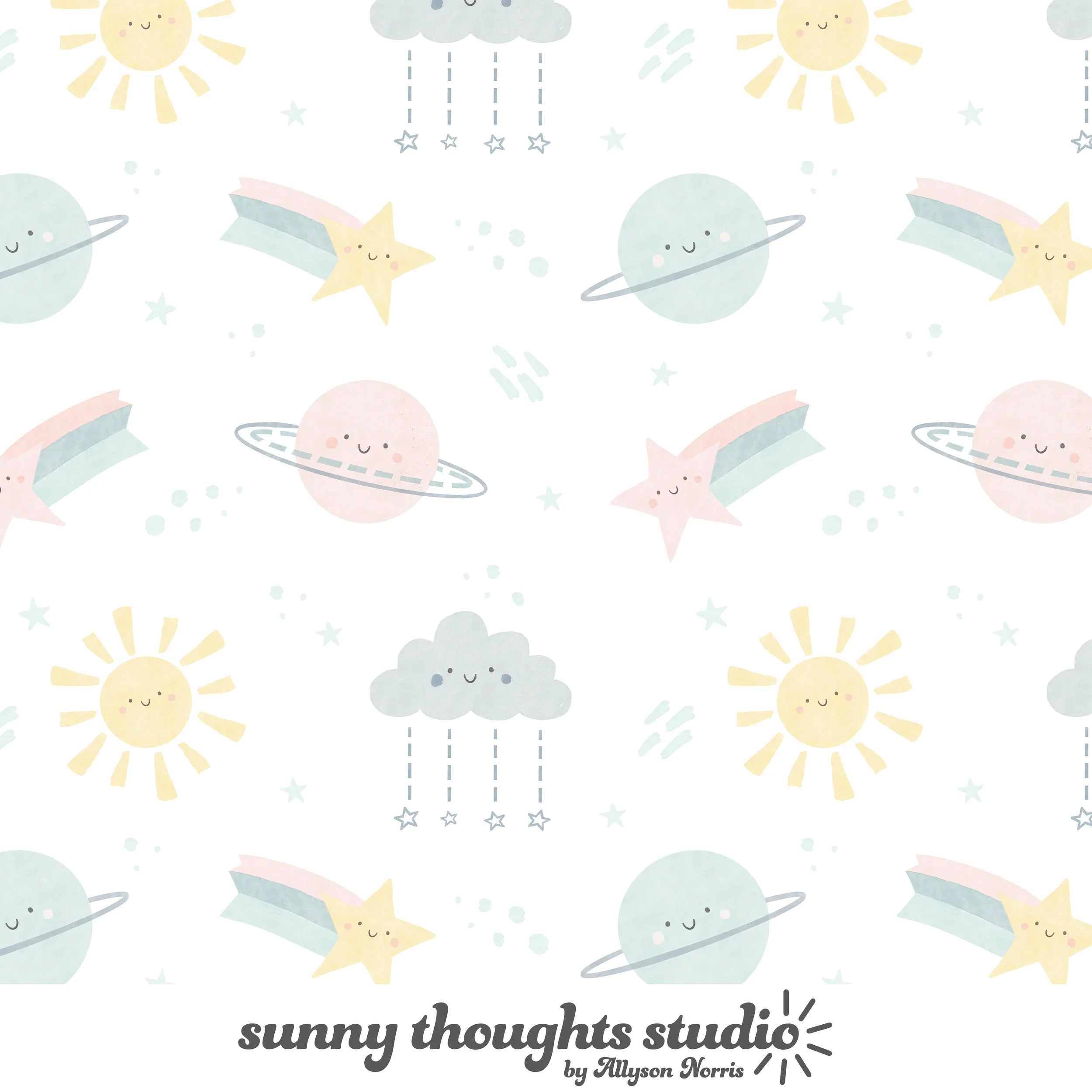 sweet, dreamy, and so so perfect for baby onesies, bibs, nursery decor, and so much more! 🫶 this pattern is brand new and available for licensing, I just cant wait to see where this one finds its home ☺️ 

#celestial #celestialart #artlicensing #kid