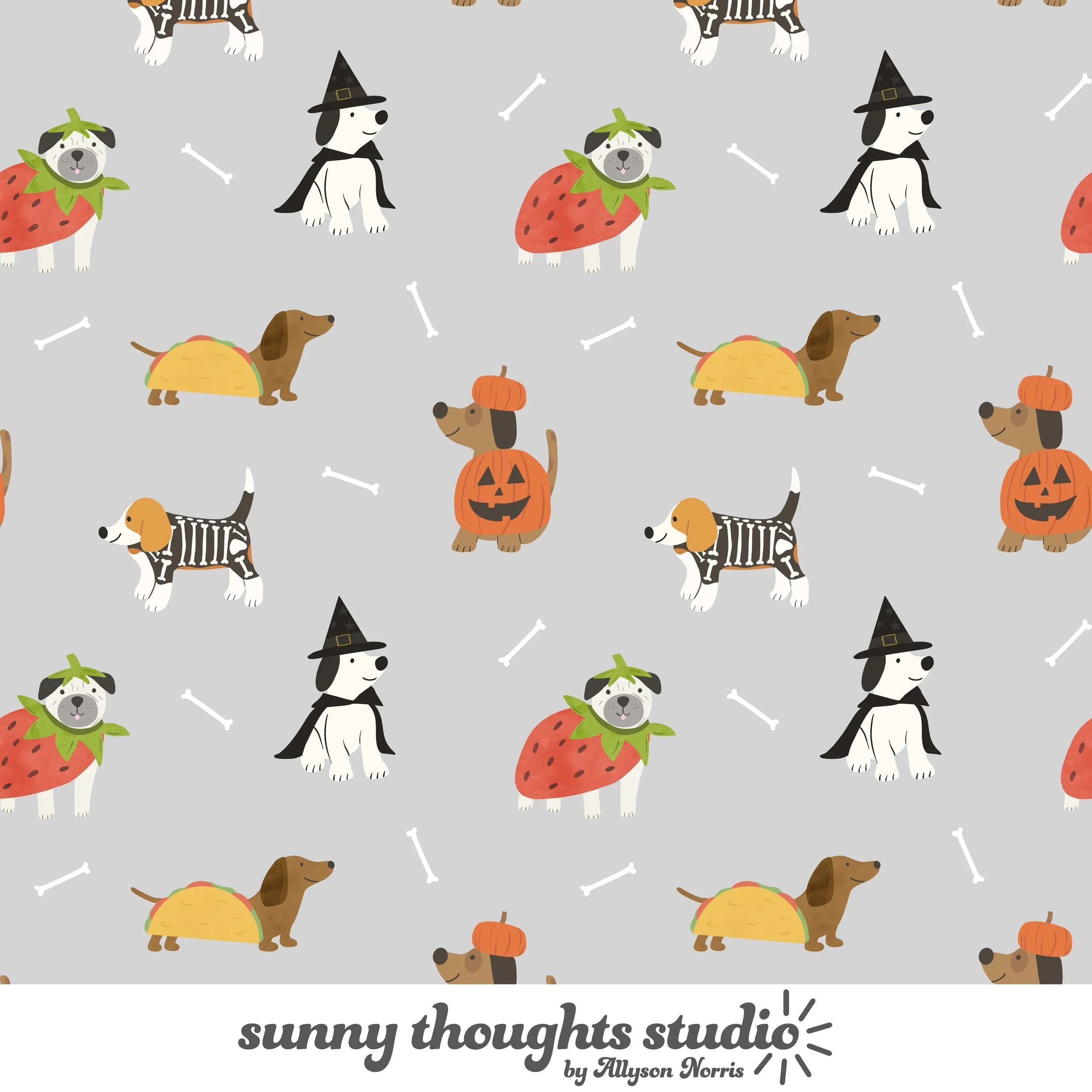 Happy Hawl-oween!! These pups are in their costumes and ready to trick or treat! Pattern is brand new and available for licensing, I just cant wait to see where these pups end up finding their home 🫶

#halloweenpups #halloweenart #artlicensing #dogs