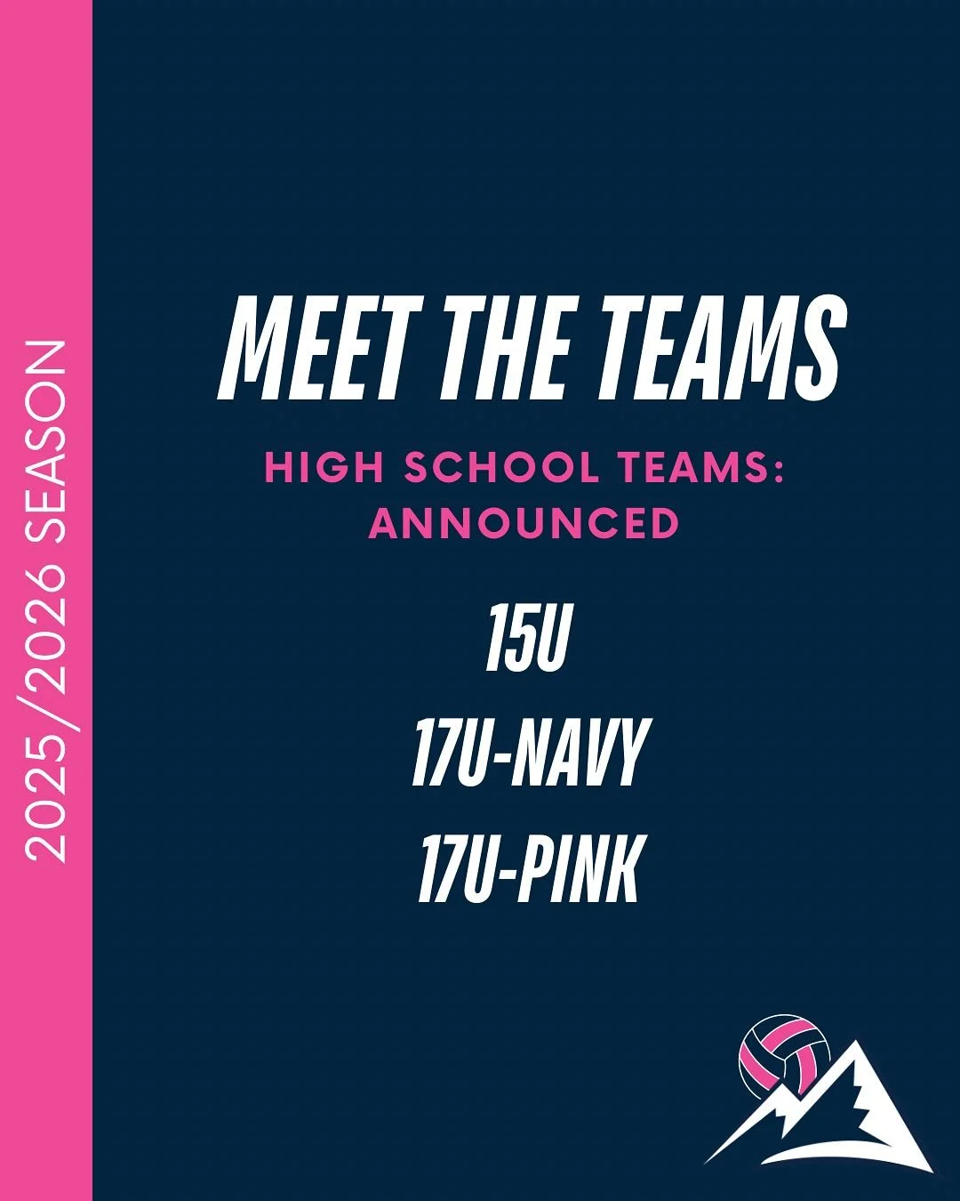 ✨Meet the 2025/2026 High School Teams!✨
Congratulations to all the athletes, we&rsquo;re proud to have you as part of the Vail Peak Volleyball Club family! 🏐💙

This season is extra special as it&rsquo;s our first year having a 17s team, and with so