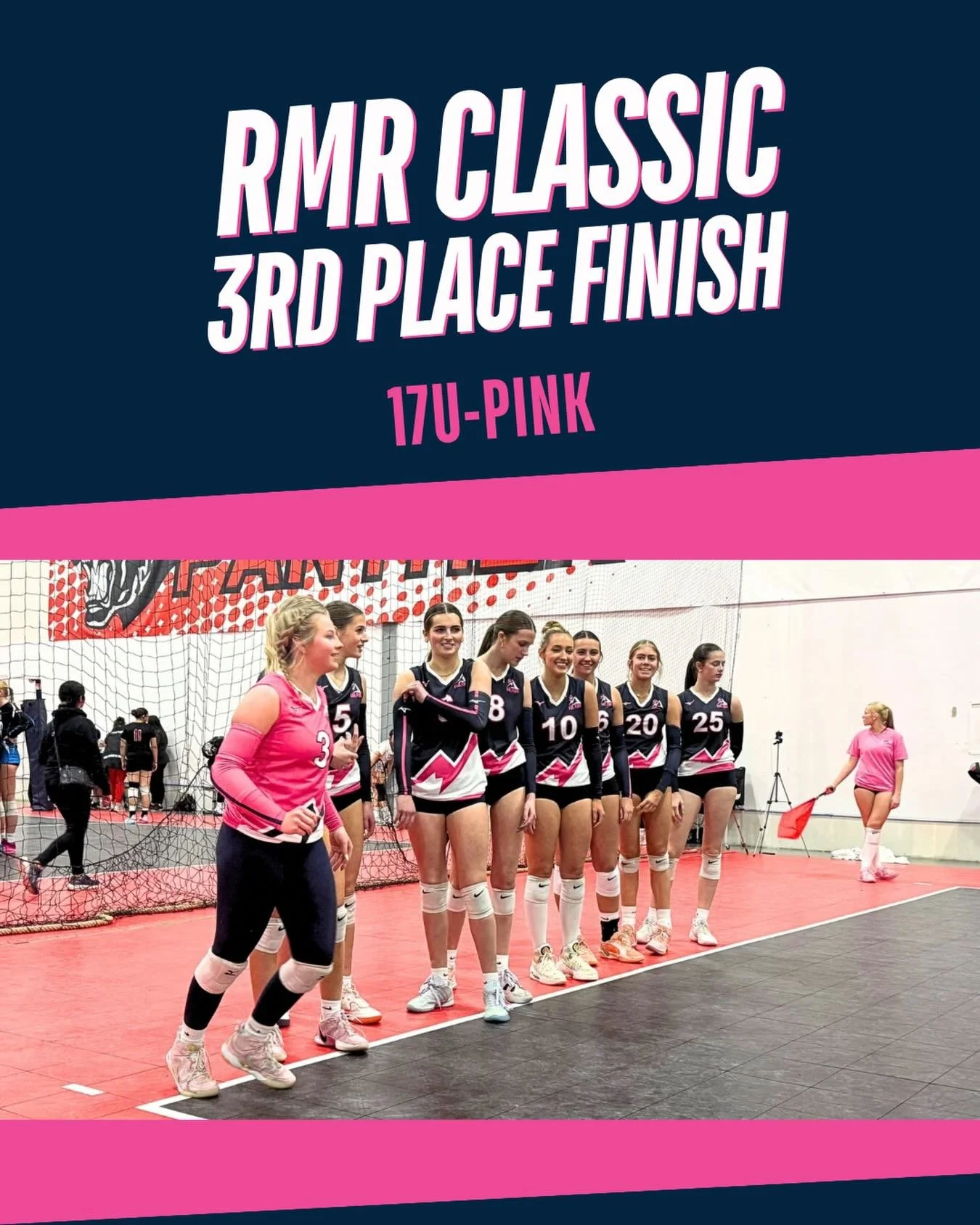 Congrats to our 17U Pink for an outstanding 3rd place finish out of 31 teams at the RMR Classic this weekend! 🥉

Shoutout as well to 17U Navy and 15U for strong, impressive finishes&mdash;so proud of the grit, teamwork, and growth across all three t