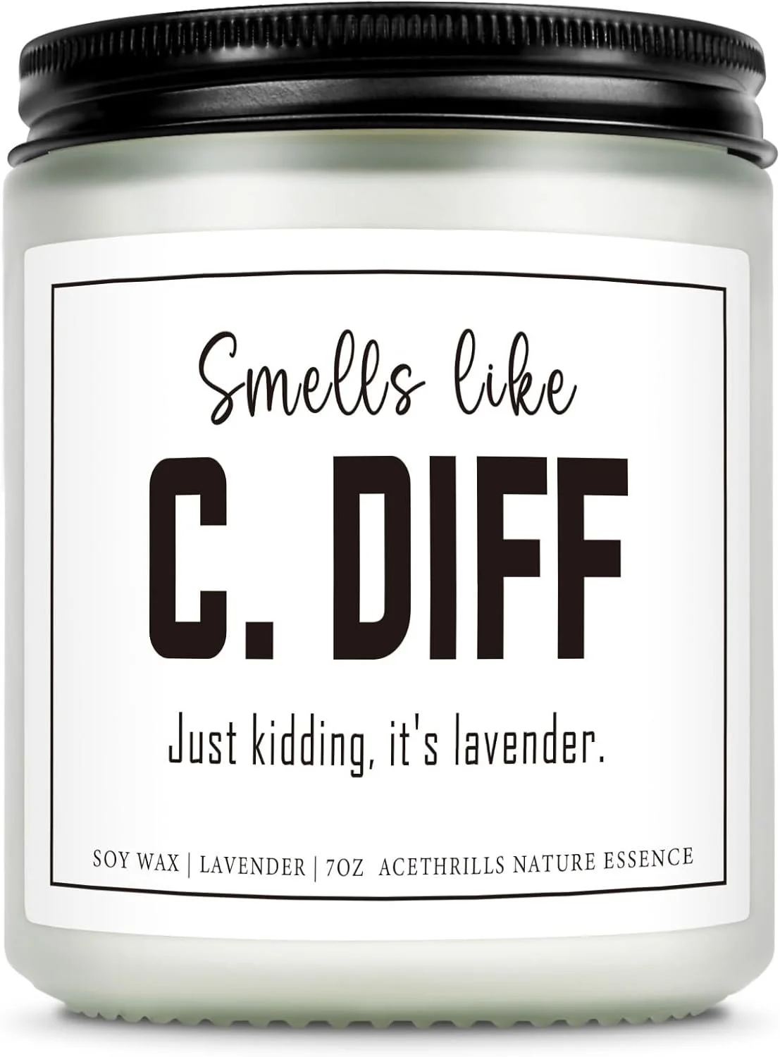 Funny Nurse Gifts for Women, School Nurse Appreciation Gifts, Nurse Week Gifts, Nurse Graduation Practitioner Gifts for Women, Nurse Christmas Gifts - 7 Oz Lavender Scented Soy Wax Candle