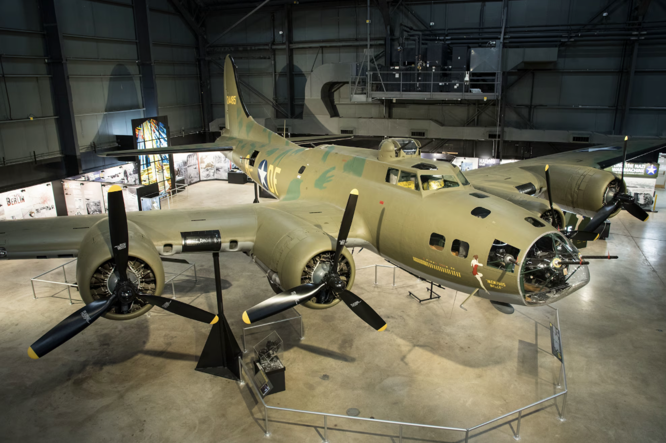 Restored Memphis Belle at  the National Museum of the US Air Force