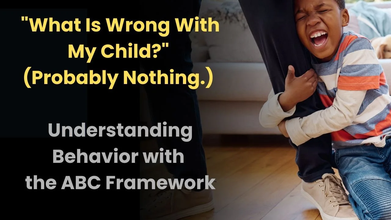 "What Is Wrong With My Child?" (Probably Nothing.) Understanding Behavior With the ABC Framework