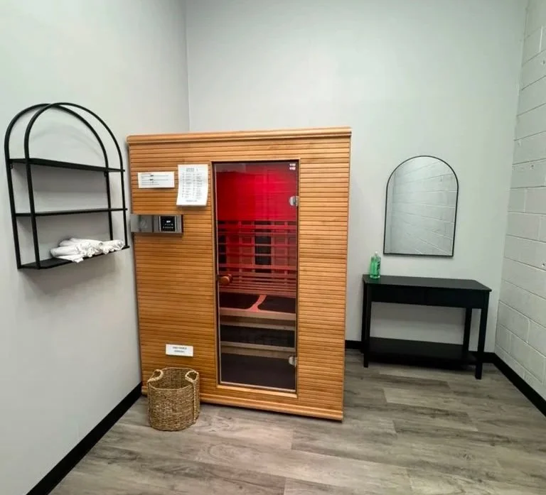 Infrared sauna at Forge CHS gym in West Ashley Charleston SC