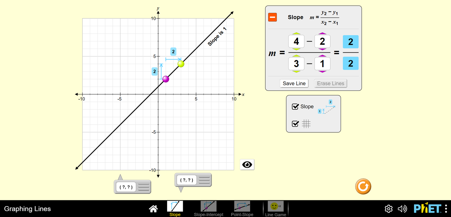 Graphing Lines — Vault Learning Games Library