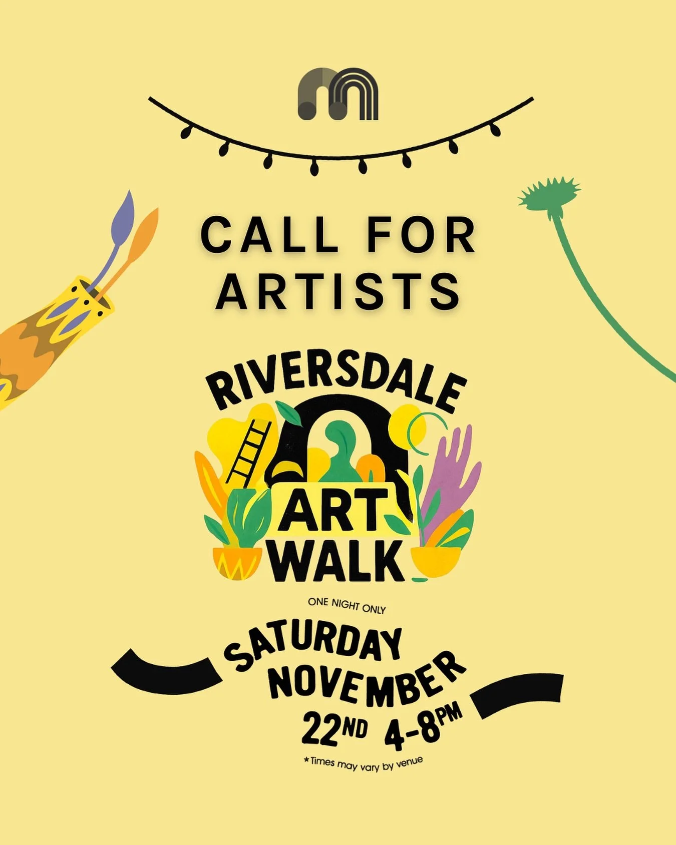 🎨Artist opportunity! We are stoked to be a part of the first Riversdale Art Walk on Saturday November 22nd, in conjunction with Rockin&rsquo; Around Riversdale. We&rsquo;re one of 18+ participating local galleries, stories and studios celebrating th