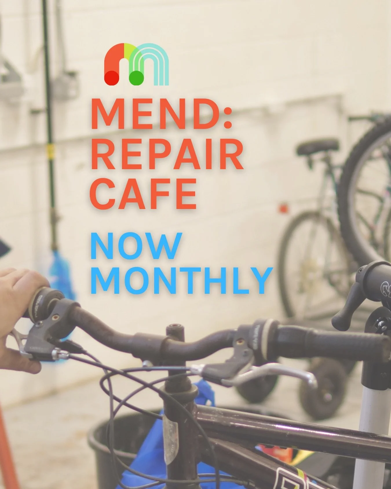 🧵🔧 Mend Repair Cafe is now monthly! Bring your broken or worn-out items (small electronics, sewing and fabric, woodworking, bikes, household items) for our skilled repair specialist volunteers to take a look at.

1PM to 4PM Monthly. 

2026 dates: J