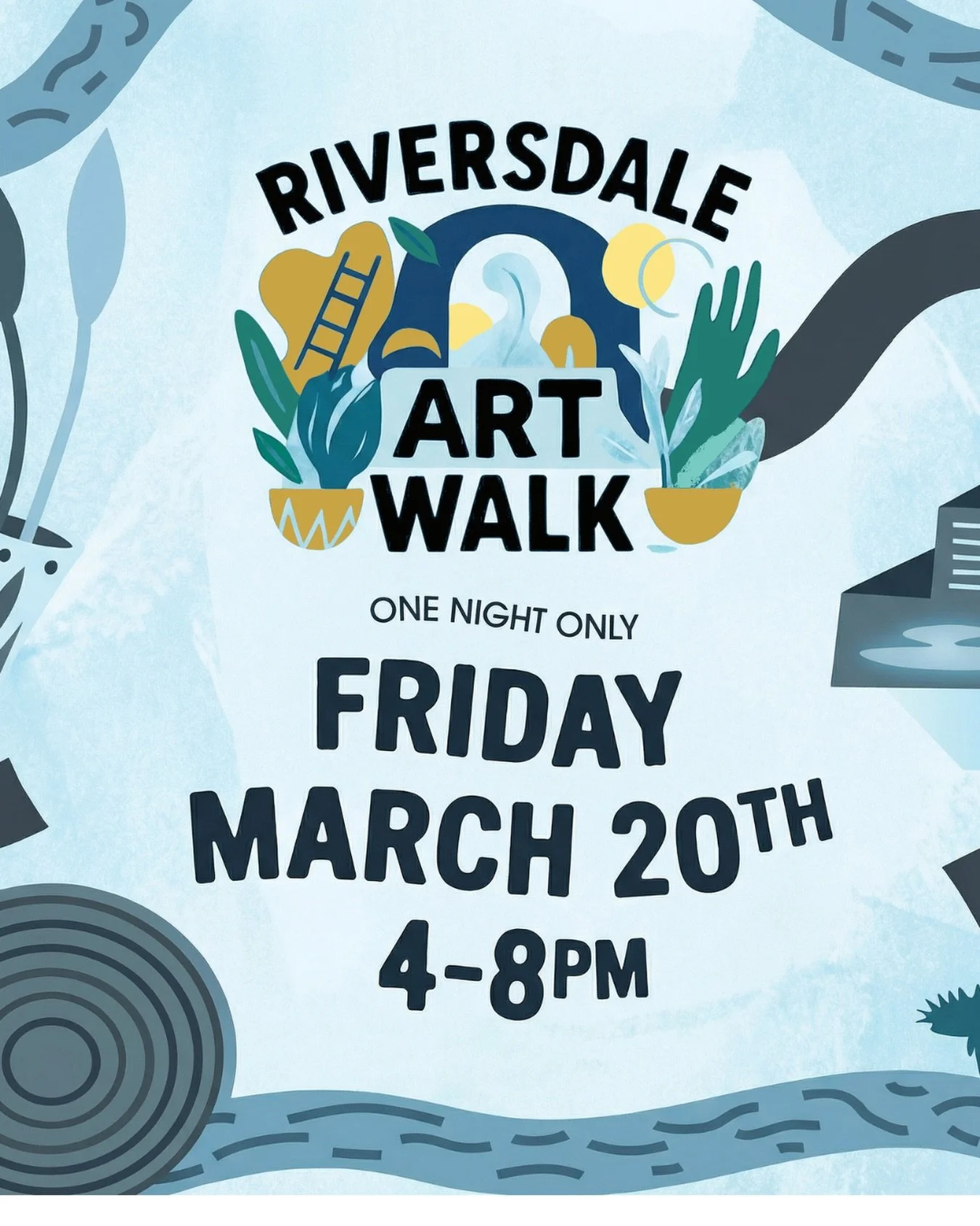 Save the date! Next Riversdale Art Walk happening 4 to 8pm on Friday March 20. 

This Art Walk is a special one for us because it marks the final exhibition for our Episode 4 Artist Development Residency Program artists.

Exit Through The Woodshop is