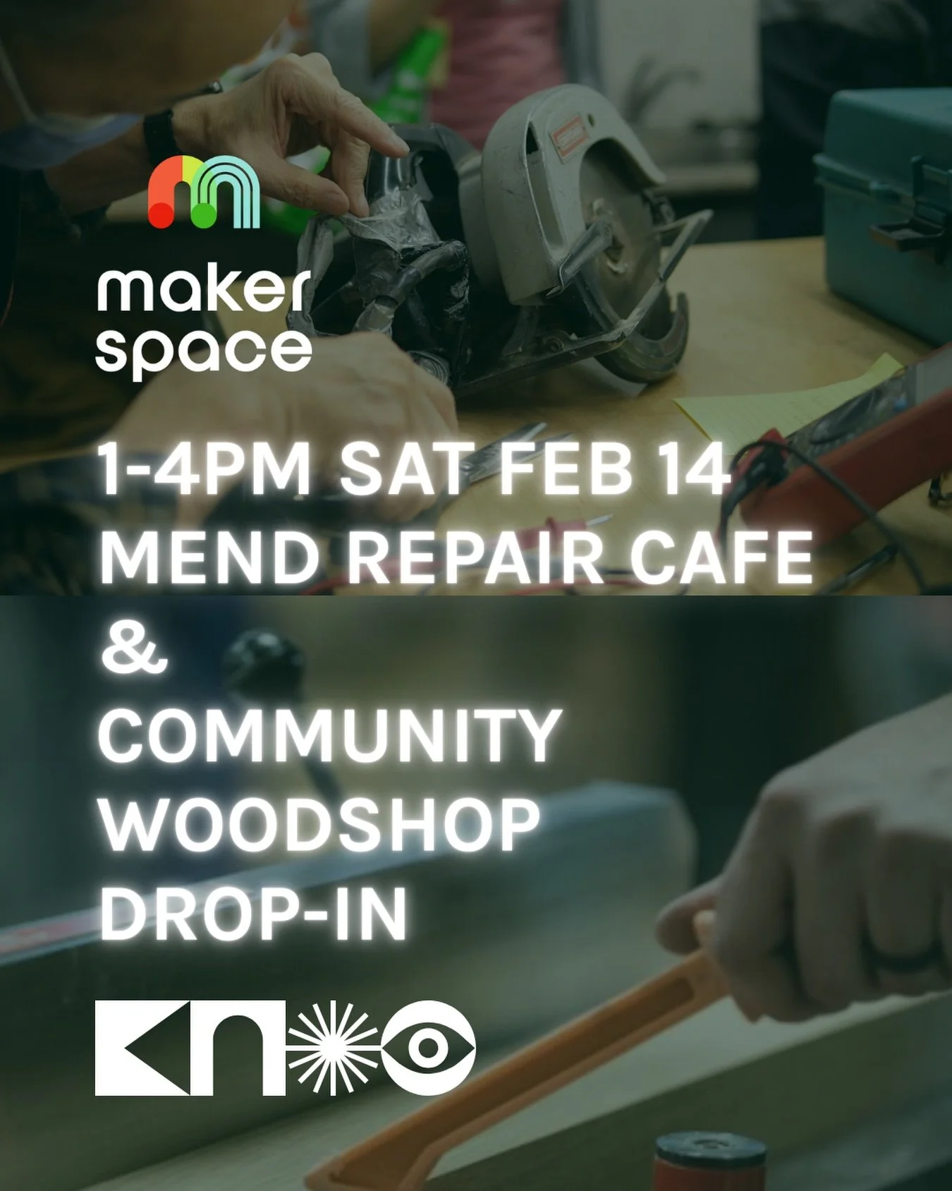 💘🛠️This Saturday 14 February is all about fixing things and making things at Makerspace.

Join us Sat 14 Feb from 1pm to 4pm for:

 🧵 Mend + Repair Cafe. Bring your broken or worn-out stuff and get hands-on help keeping it out of the landfill. Boo