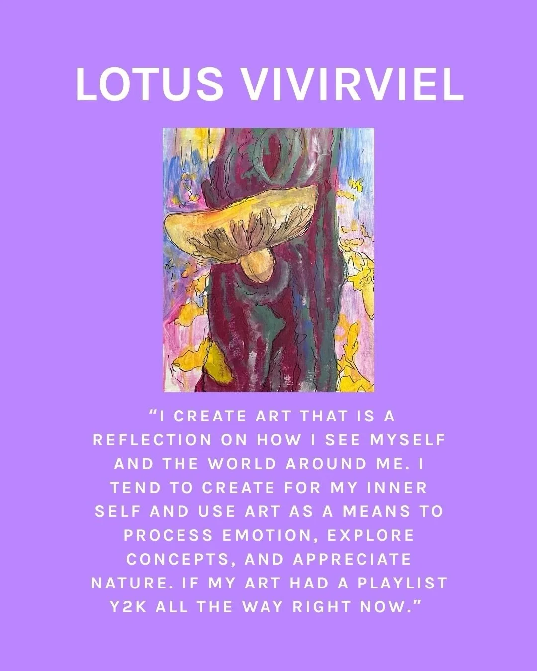 Meet Lotus Vivirviel. Multimedia artist and designer + Artist in Residence at Saskatoon Makerspace. 

Lotus creates art that is a reflection on how she sees herself and the world around her. 

&ldquo;I tend to create for my inner self and use art as 