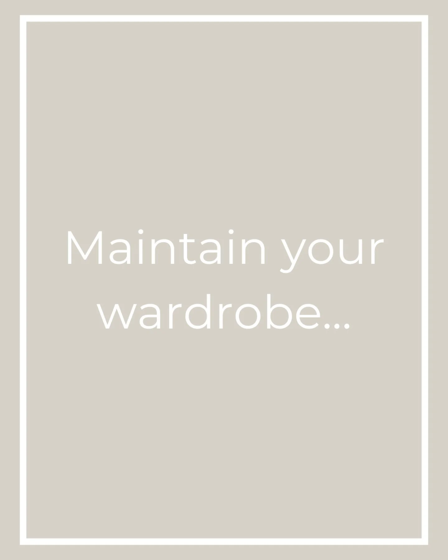 The more clothes you add to your closet, the more likely you are to feel overwhelmed by clutter. Following the one in one out rule can maintain balance- for every item you put in your wardrobe, take one out that you haven't worn in awhile, doesn't fi