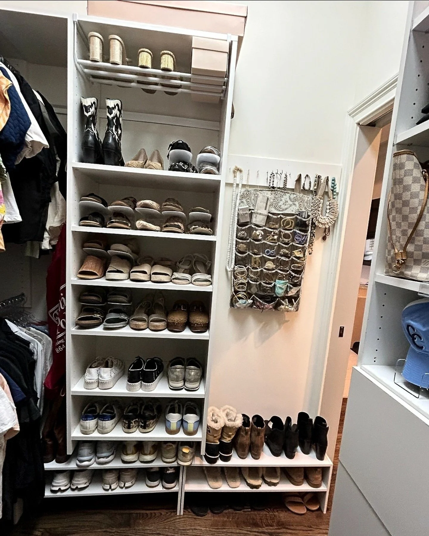 Step into organization!  A perfectly arranged closet not only showcases your style but keeps your shoe game on point. Let us transform your space into a haven of order and elegance. #ShoeGoals #OrganizedLiving #ClosetInspo #StyleMeetsOrder
 #homeorga