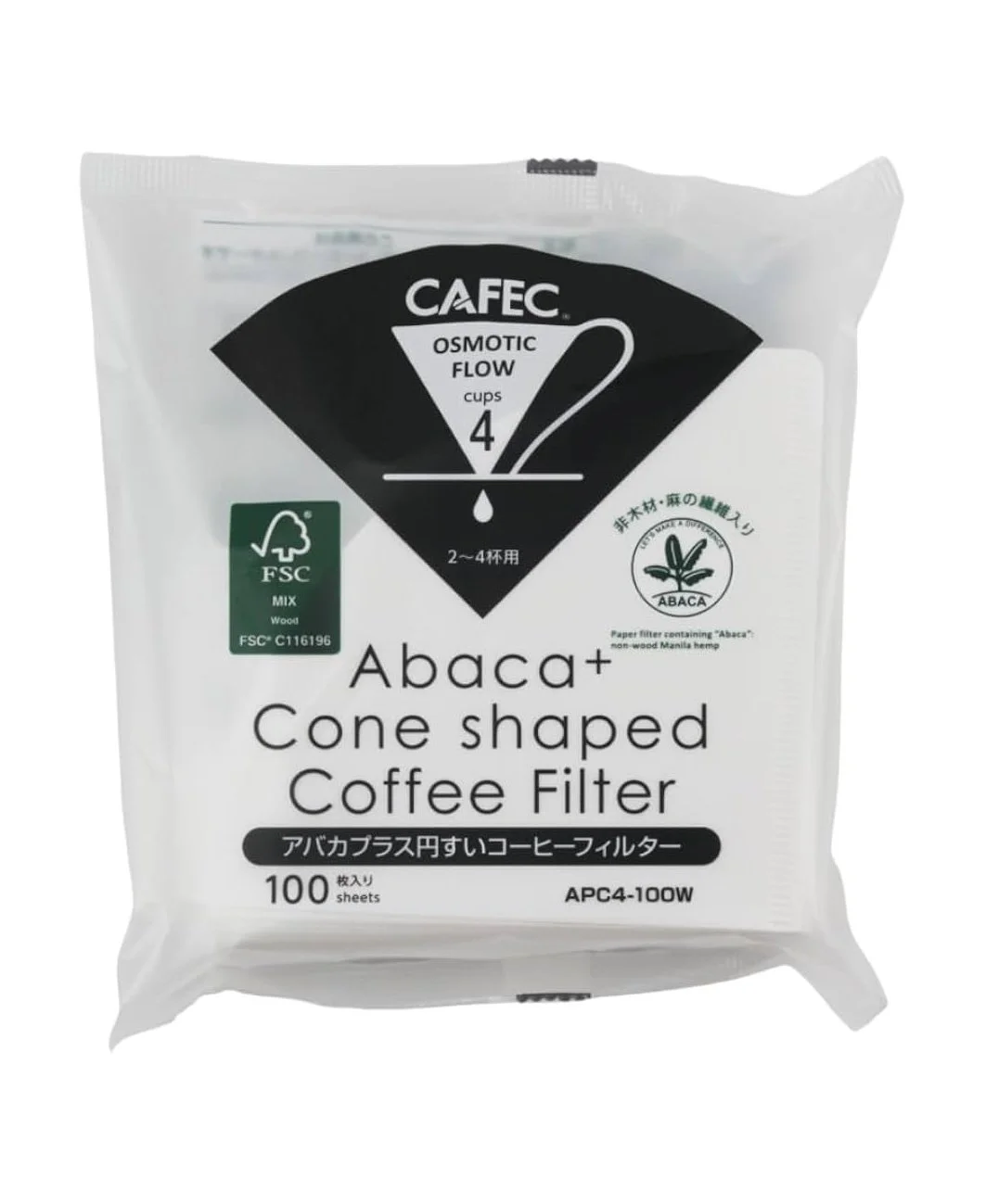 Filtros Abaca+ 4 (100 filtros)