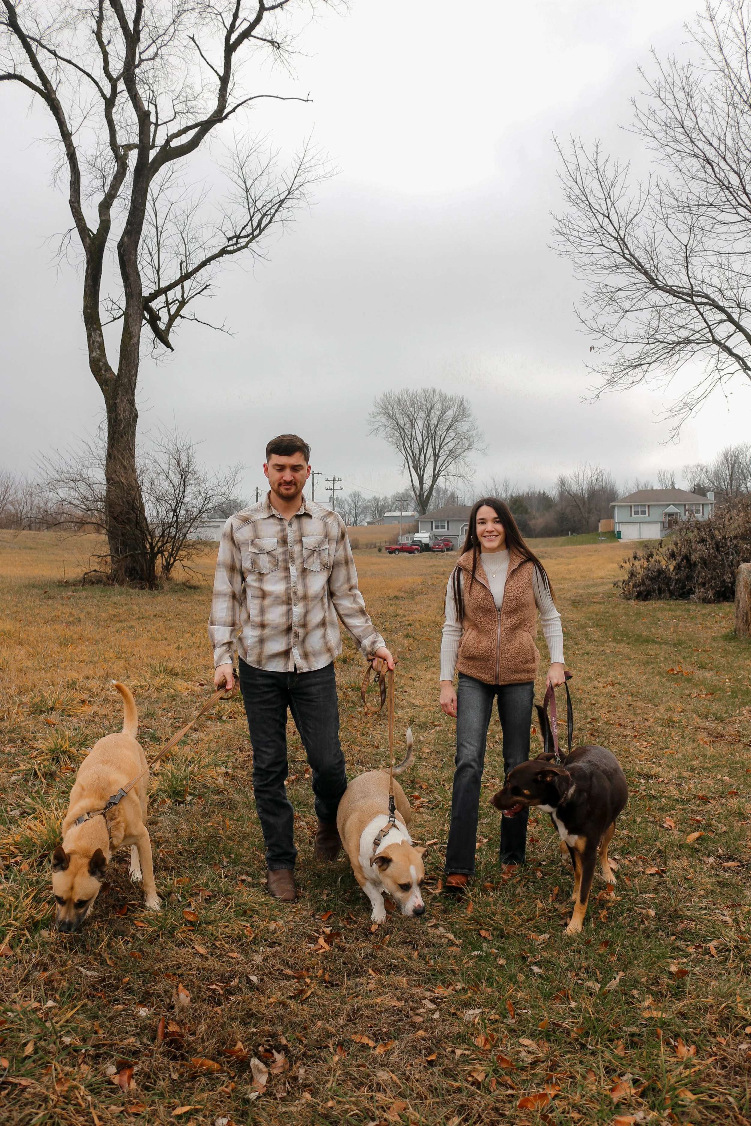 Couple + Dogs (Winter)