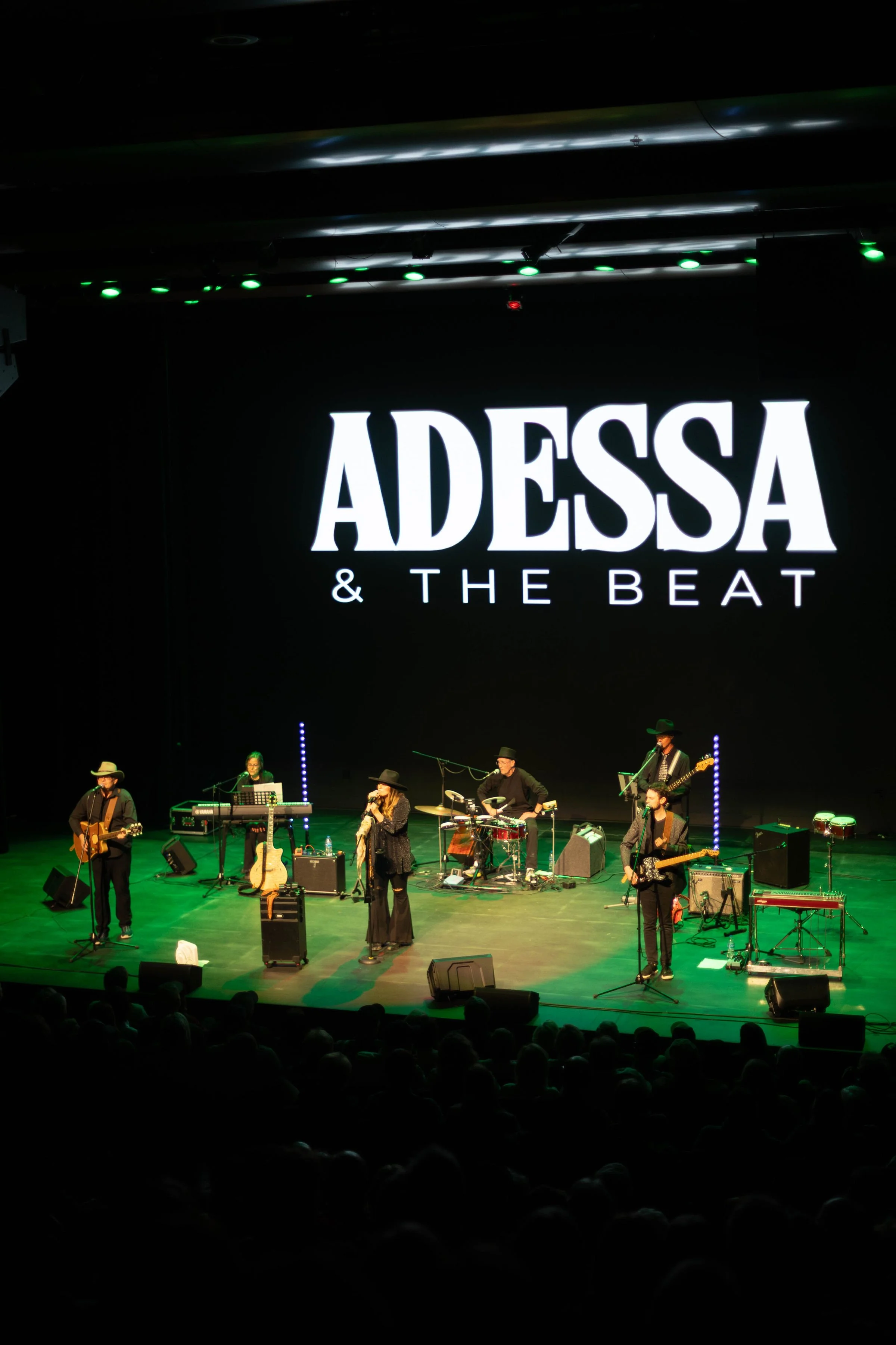 The band Adessa and the Beat performing on the RiverPlace stage