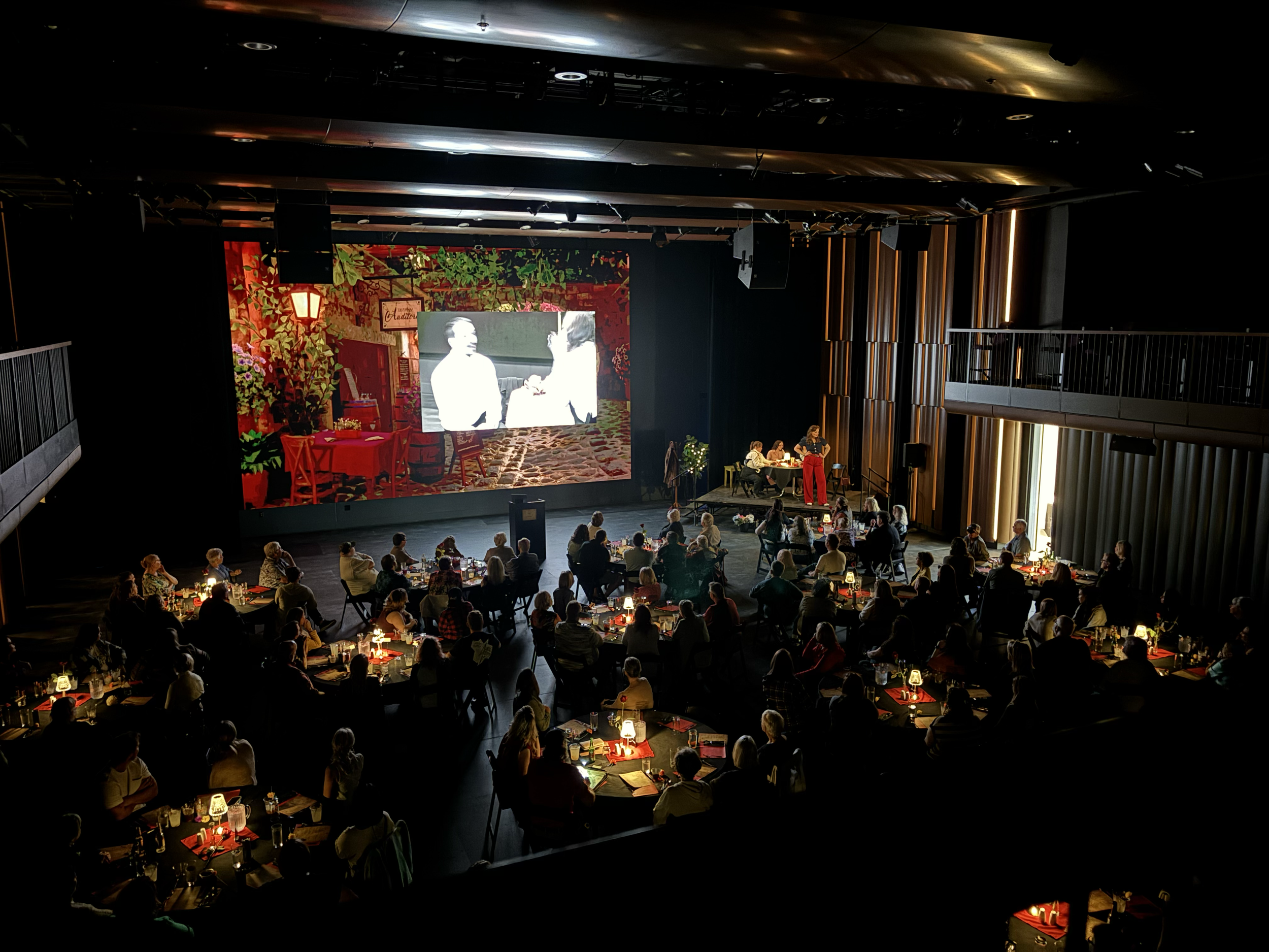 A dinner theater production in the RiverPlace performance hall